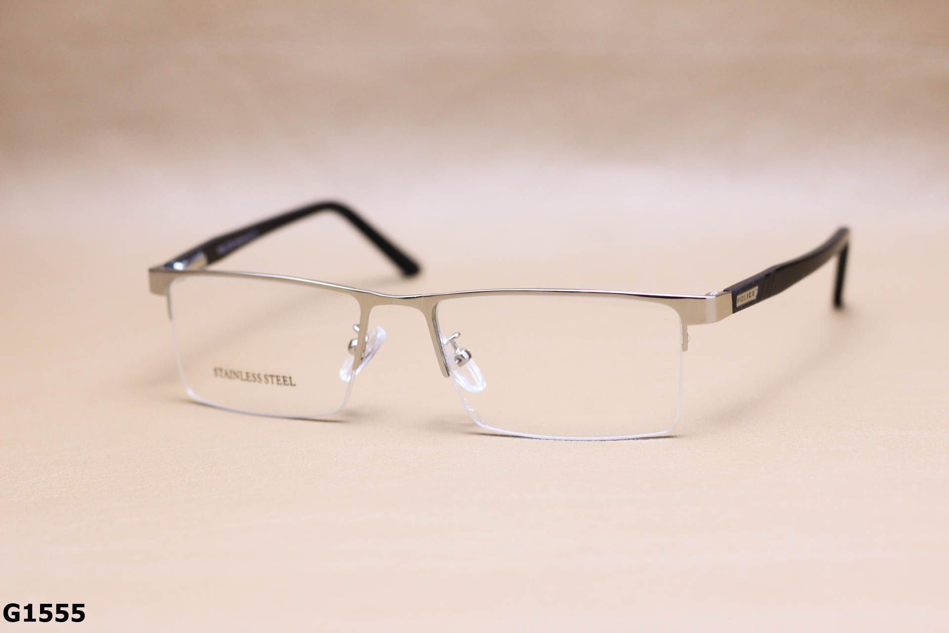Gọng Kính Cận Nam Nửa Viền, Chất Liệu Hợp Kim Thanh Mảnh - G1555
