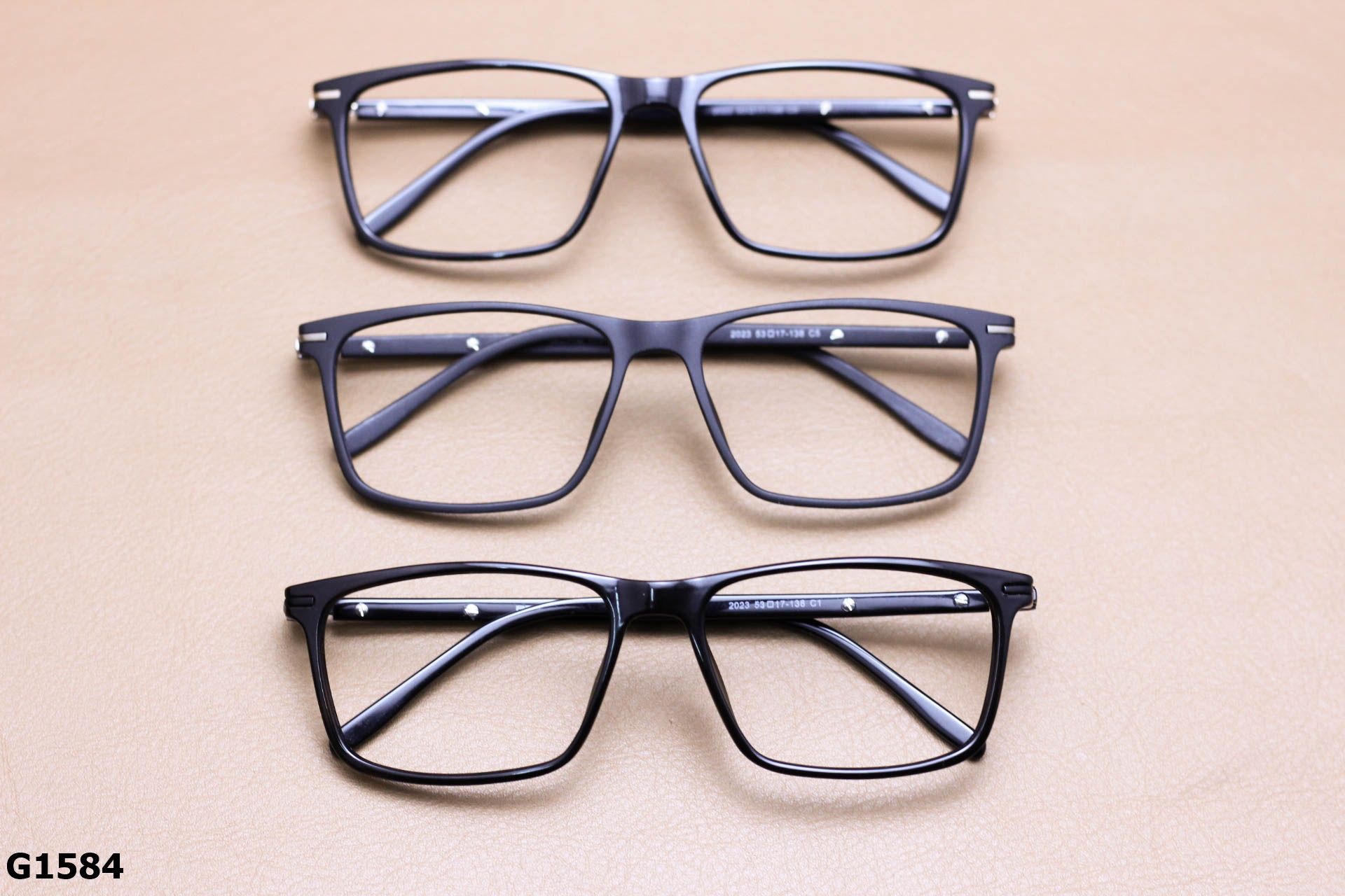 Gọng Kính Cận Nhựa Acetate Nguyên Khối Cao Cấp, Dáng Vuông Unisex - G1584