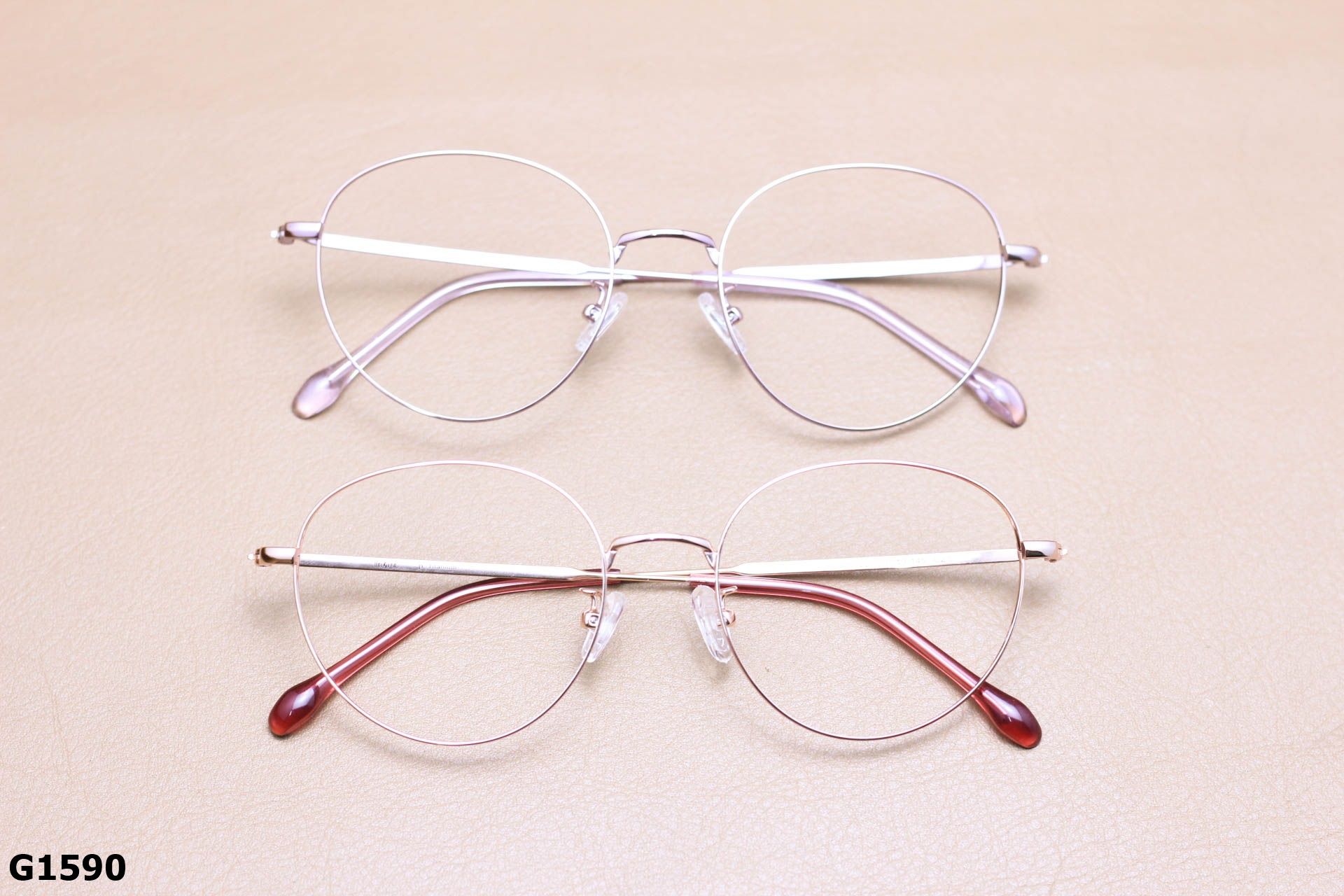 Gọng Kính Cận Dáng Tròn Thời Trang, Hợp Kim Unisex Thanh Mảnh - G1590