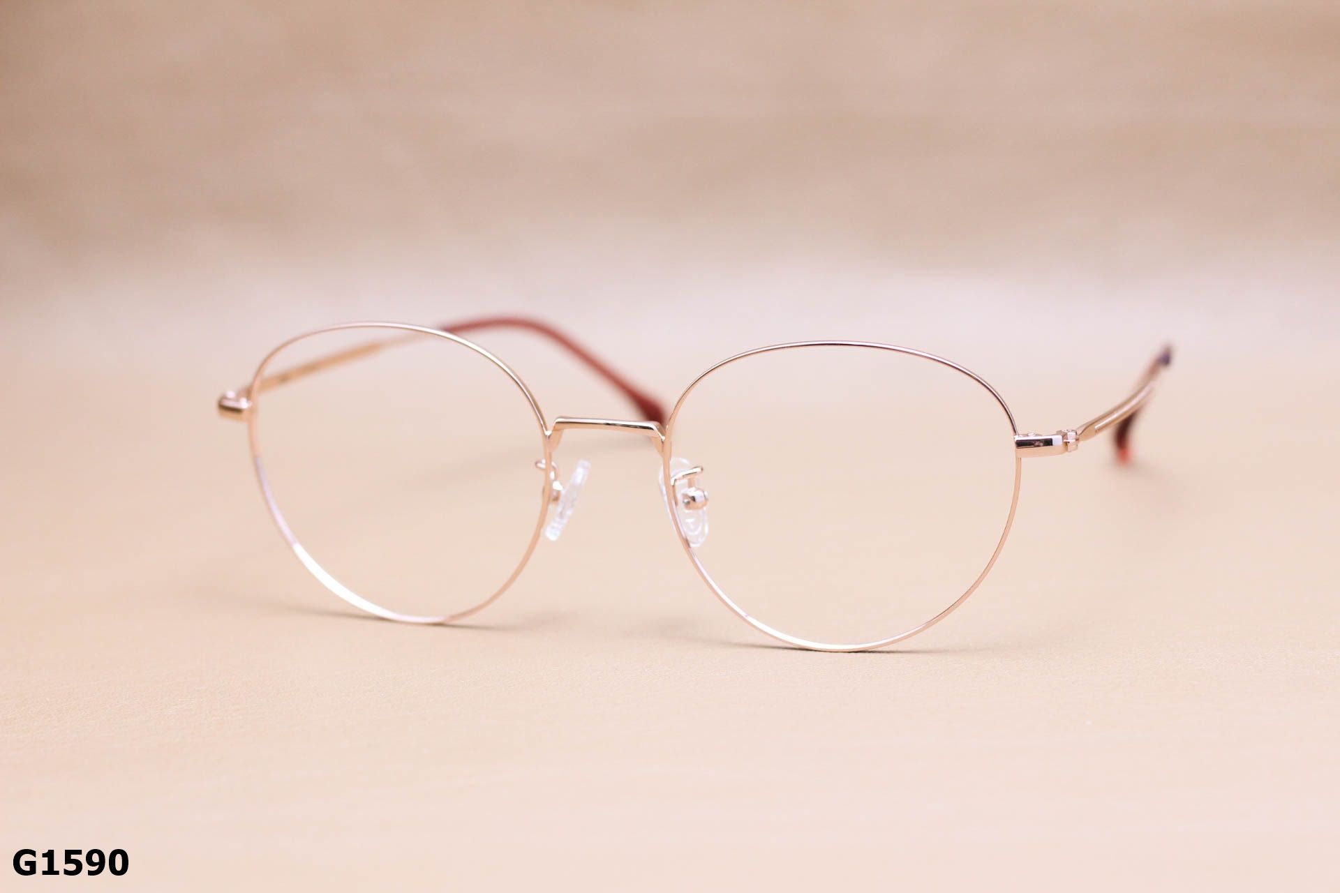 Gọng Kính Cận Dáng Tròn Thời Trang, Hợp Kim Unisex Thanh Mảnh - G1590