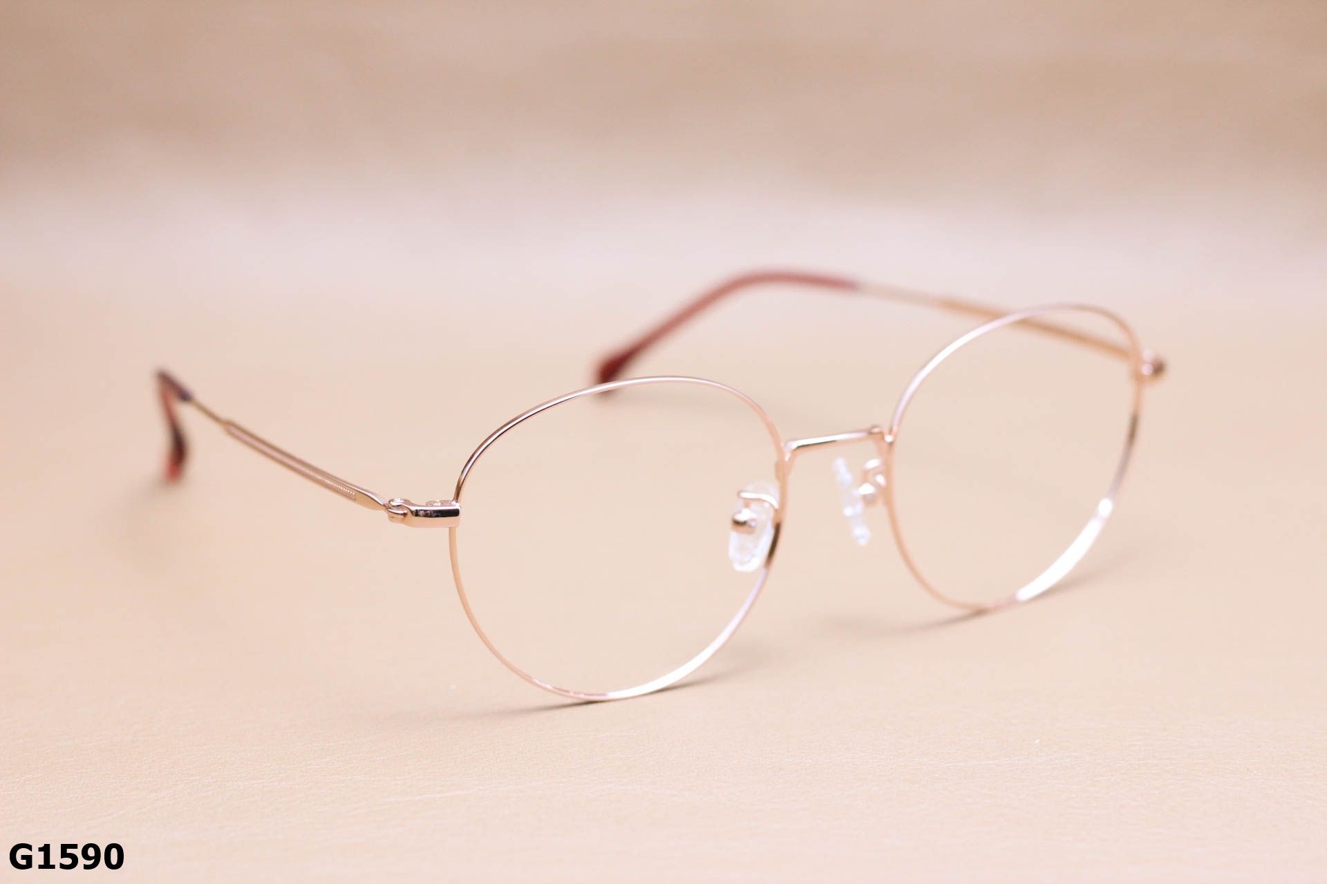 Gọng Kính Cận Dáng Tròn Thời Trang, Hợp Kim Unisex Thanh Mảnh - G1590