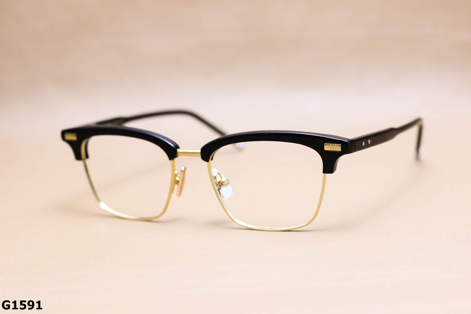 Gọng Kính Cận Nửa Viền Unisex, Chất Nhựa Acetate Nguyên Khối Cao Cấp - G1591
