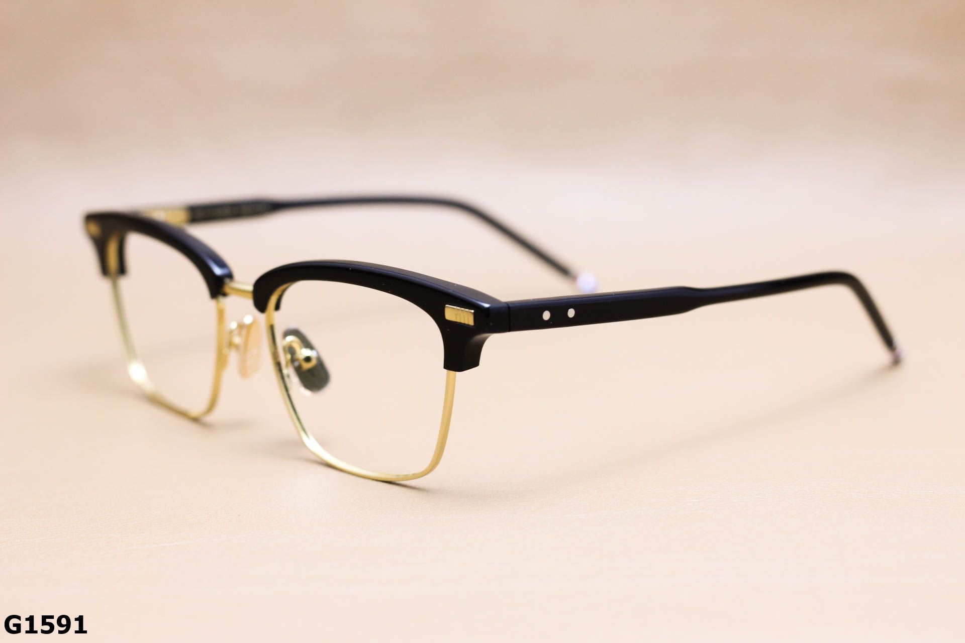 Gọng Kính Cận Nửa Viền Unisex, Chất Nhựa Acetate Nguyên Khối Cao Cấp - G1591
