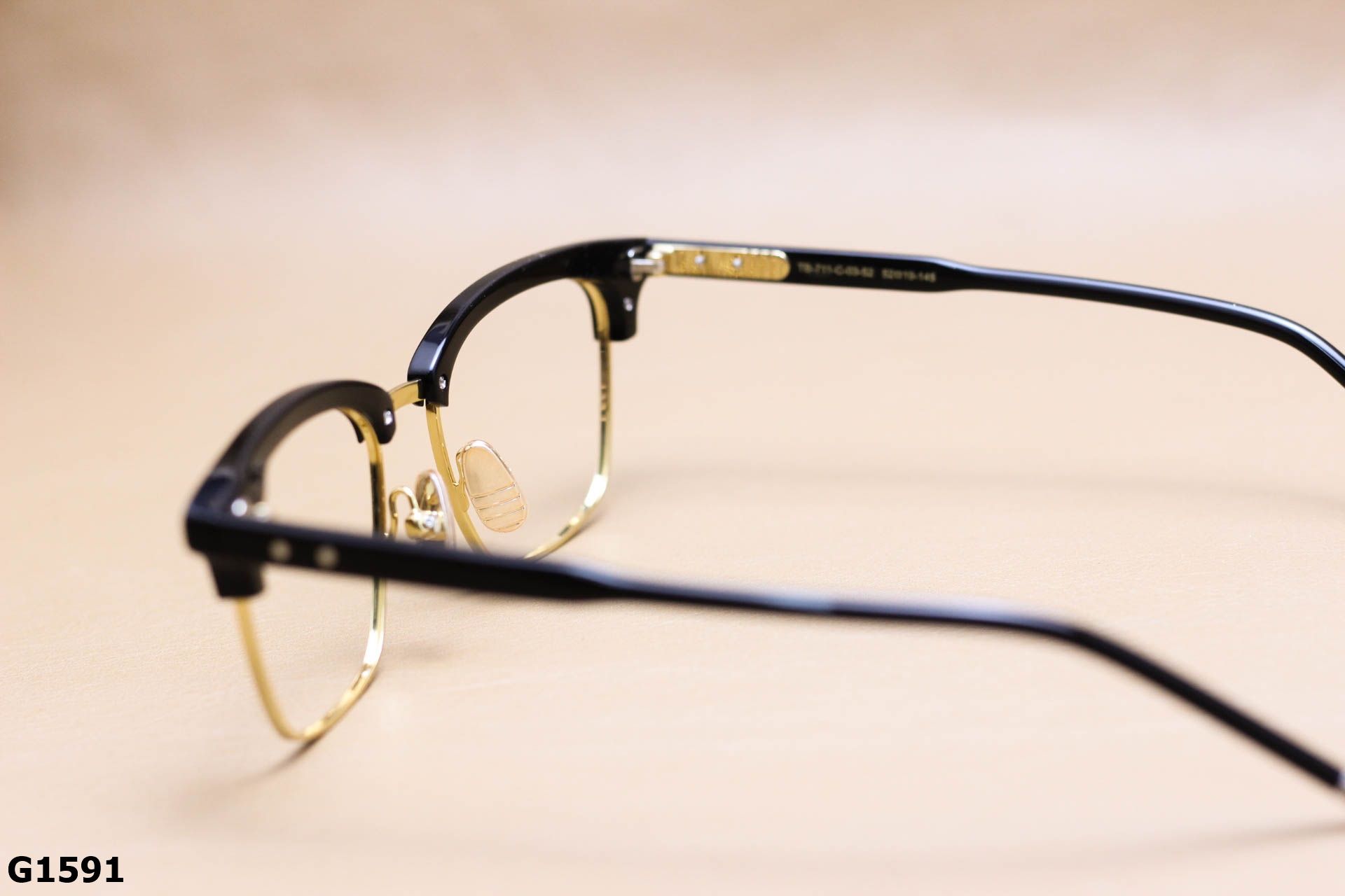 Gọng Kính Cận Nửa Viền Unisex, Chất Nhựa Acetate Nguyên Khối Cao Cấp - G1591