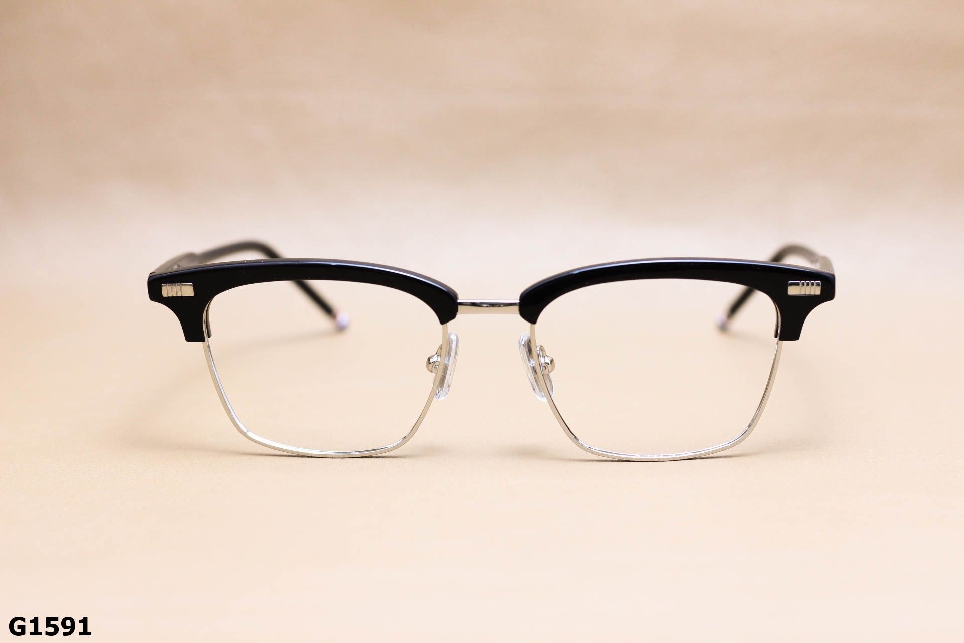 Gọng Kính Cận Nửa Viền Unisex, Chất Nhựa Acetate Nguyên Khối Cao Cấp - G1591