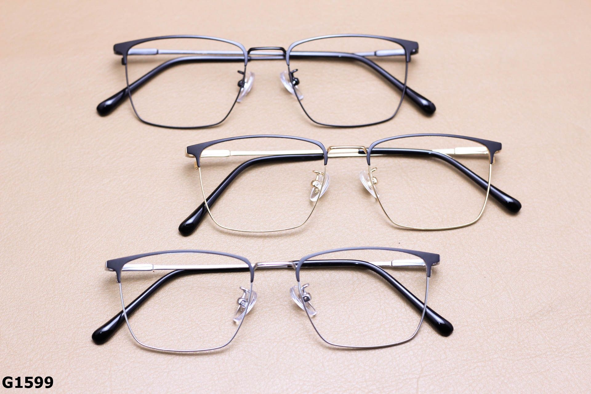 Gọng Kính Cận Titanium Cao Cấp, Dáng Vuông Thanh Mảnh Unisex - G1599