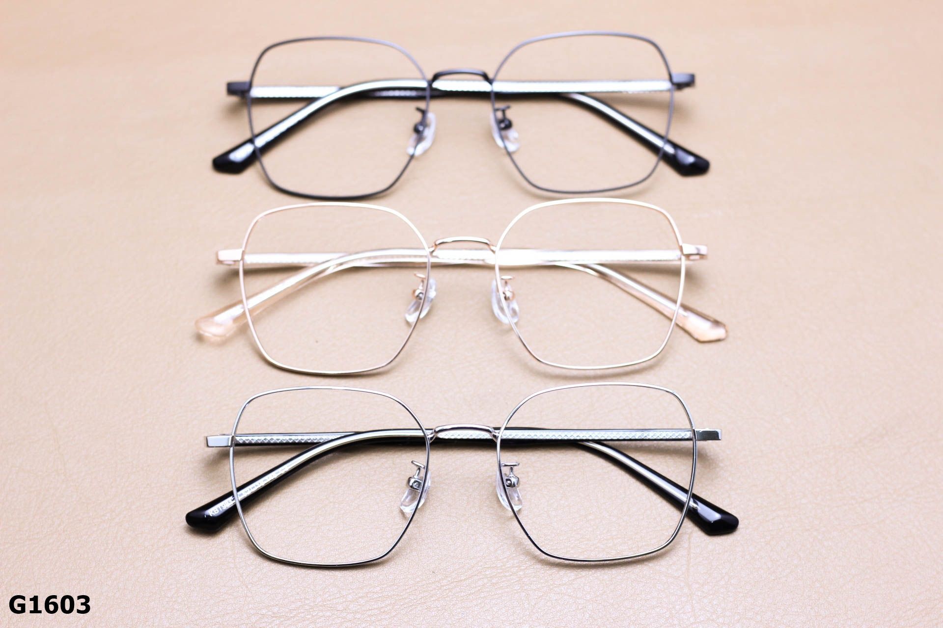 Gọng Kính Cận Vuông Thời Trang Unisex, Titanium Cao Cấp Thanh Mảnh - G1603