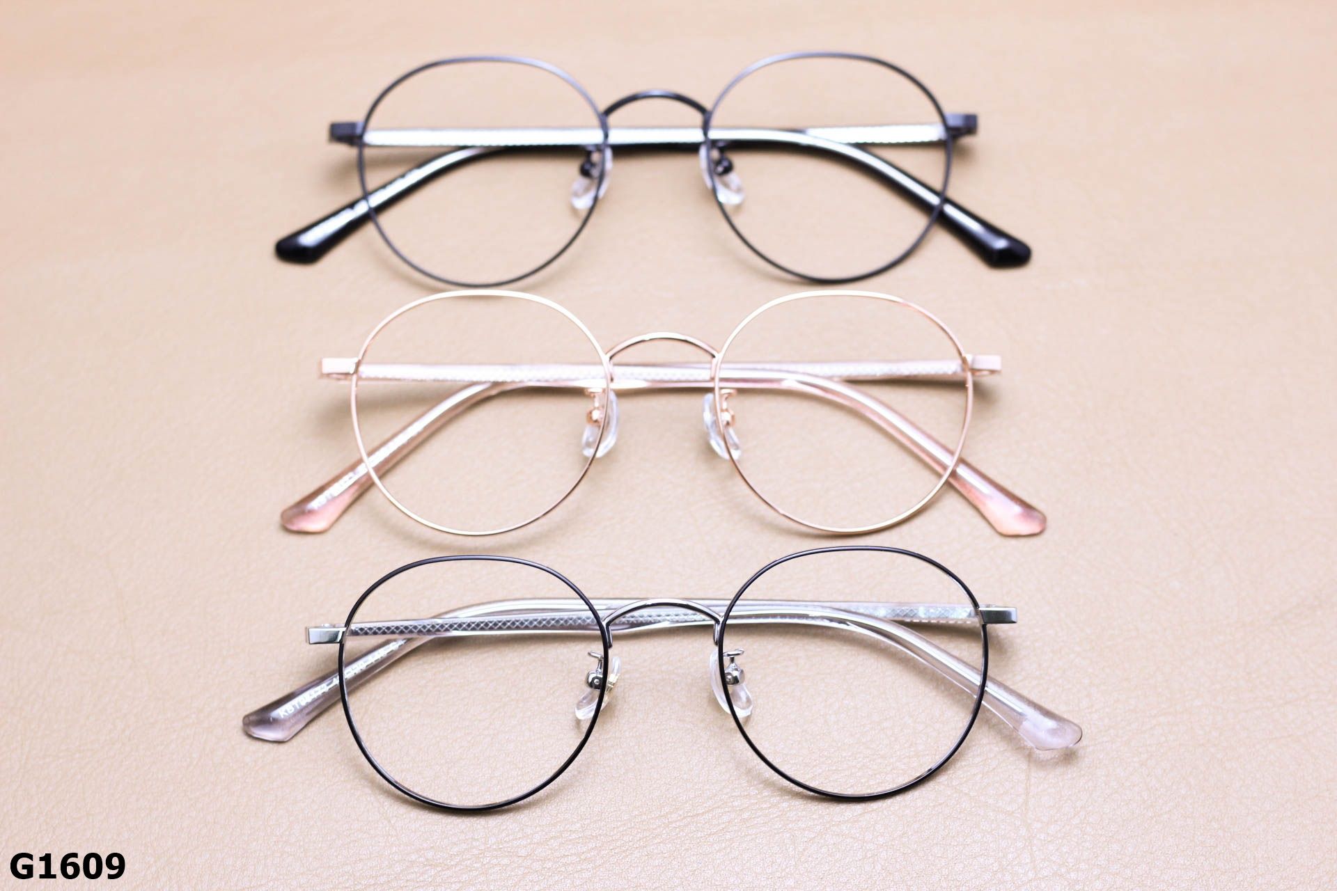 Gọng Kính Cận Tròn Thời Trang Unisex, Titanium Cao Cấp Thanh Mảnh - G1609