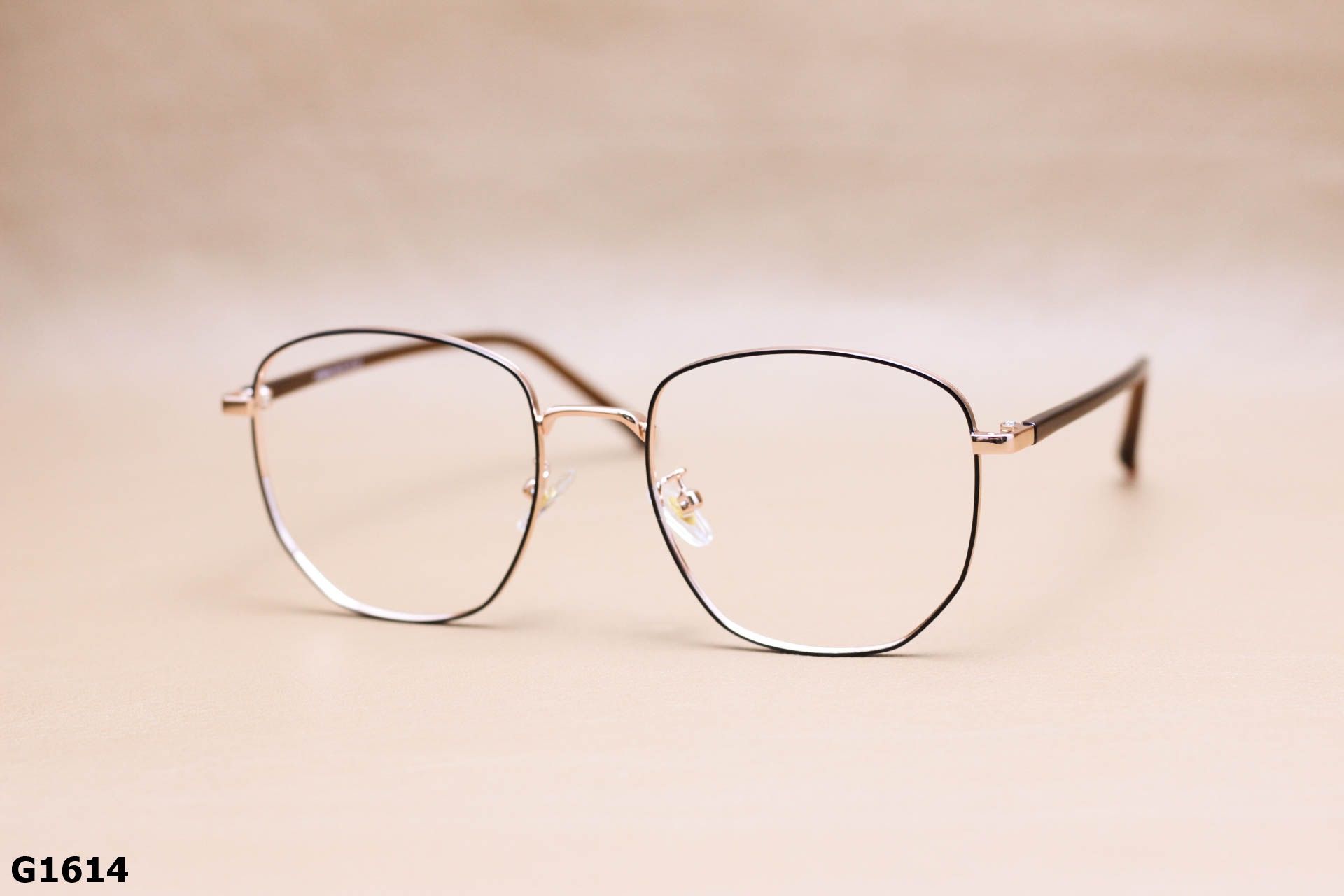 Gọng Kính Cận Lục Giác Thời Trang Unisex, Titanium Cao Cấp Thanh Mảnh - G1614