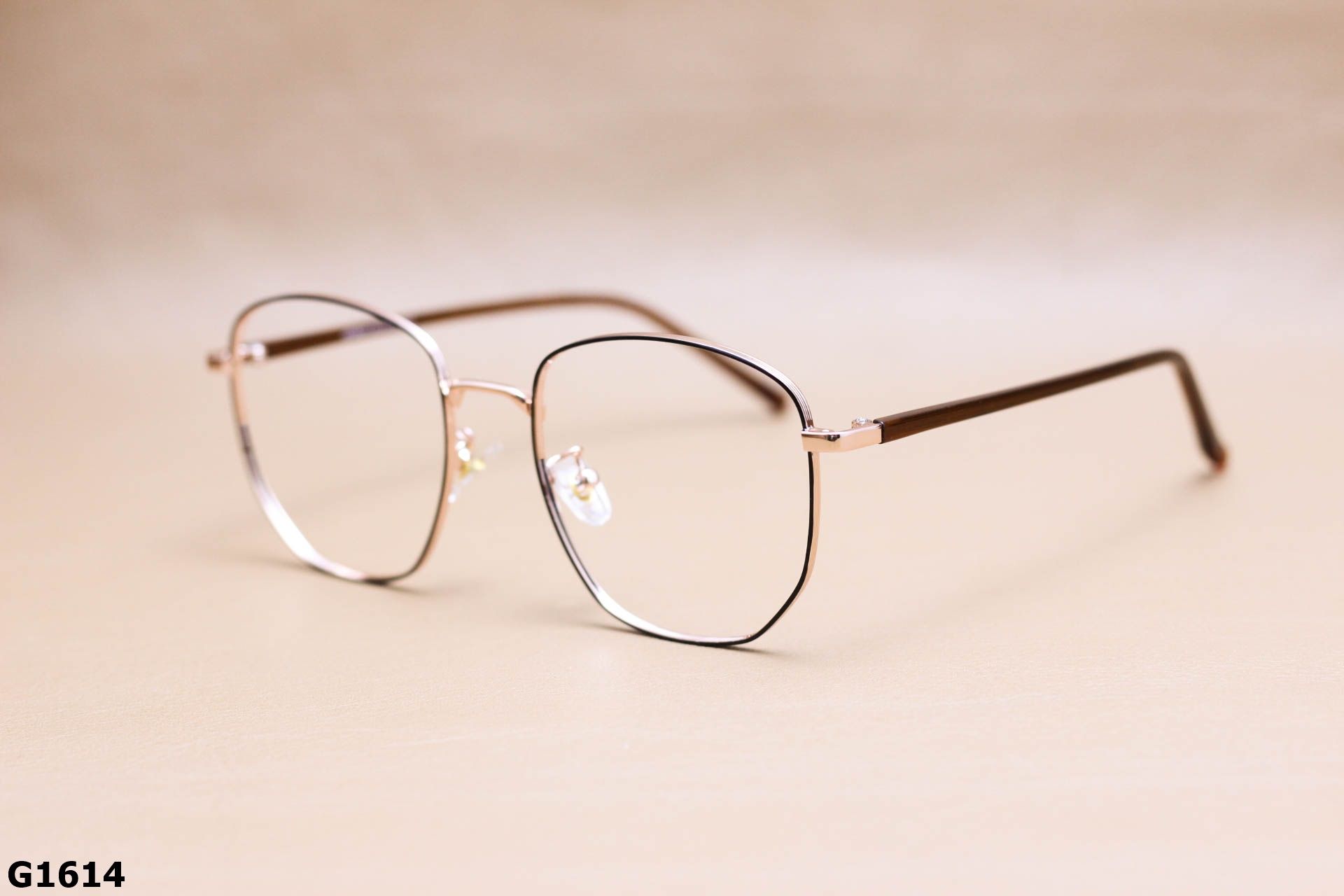 Gọng Kính Cận Lục Giác Thời Trang Unisex, Titanium Cao Cấp Thanh Mảnh - G1614