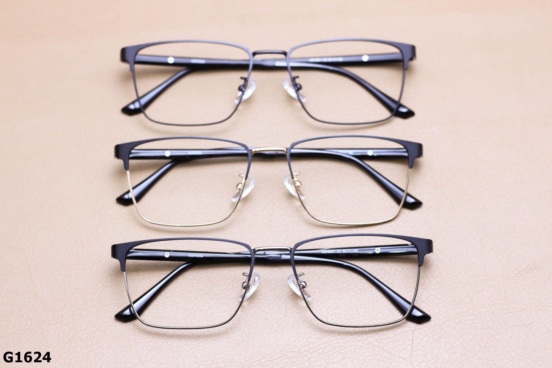 Gọng Kính Cận Hợp Kim Cao Cấp, Dáng Vuông Thanh Mảnh Unisex - G1624