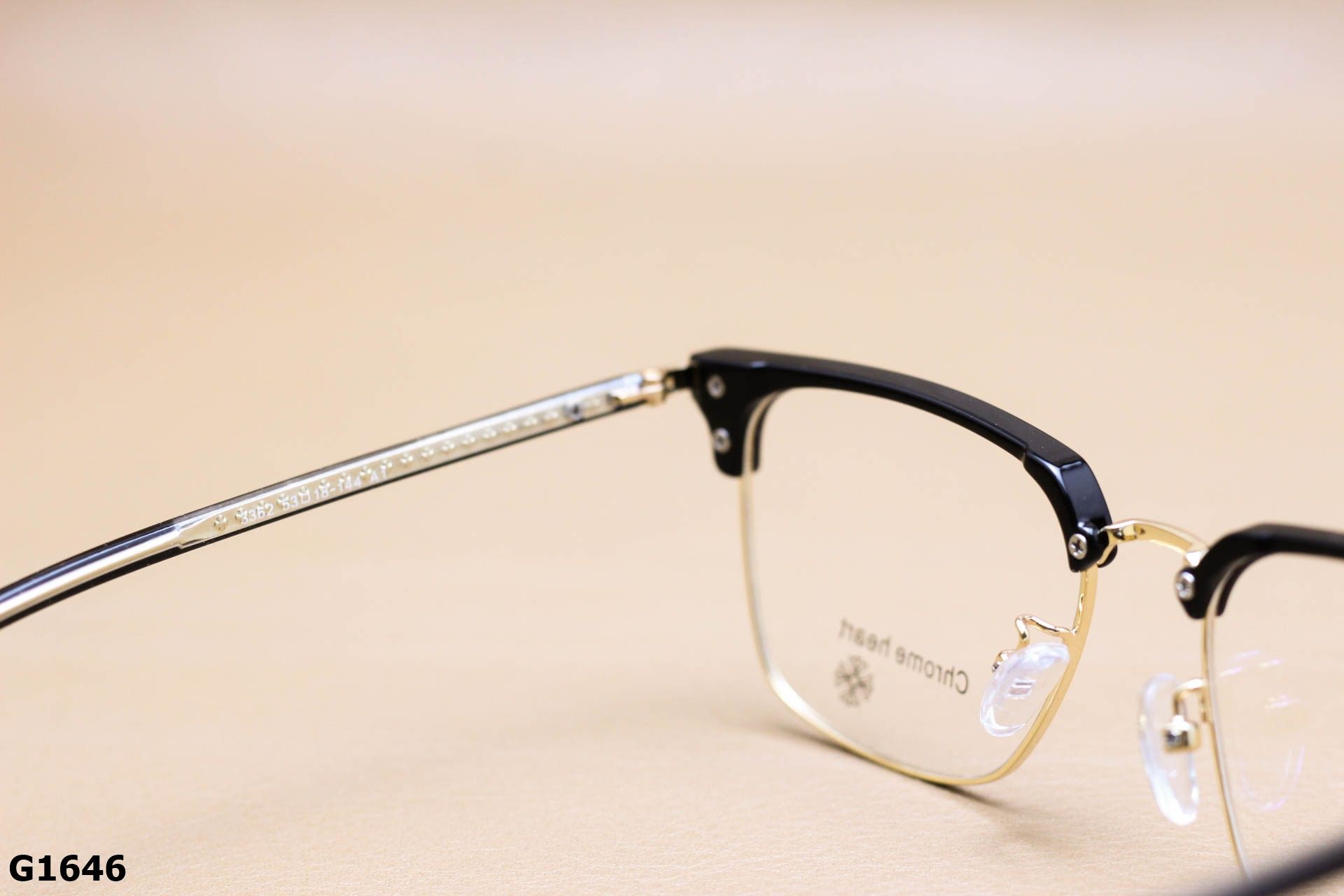 Gọng Kính Cận Clubmaster Unisex, Chất Hợp Kim Cao Cấp Thanh Mảnh - G1646