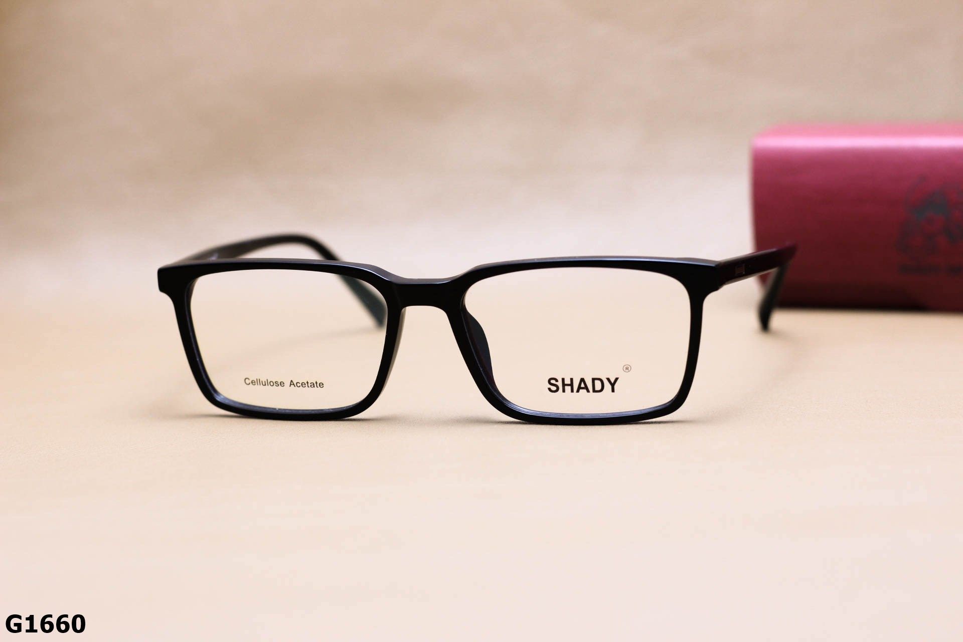 Gọng Kính Cận SHADY Dáng Vuông Unisex, Chất Nhựa Acetate Cao Cấp - G1660