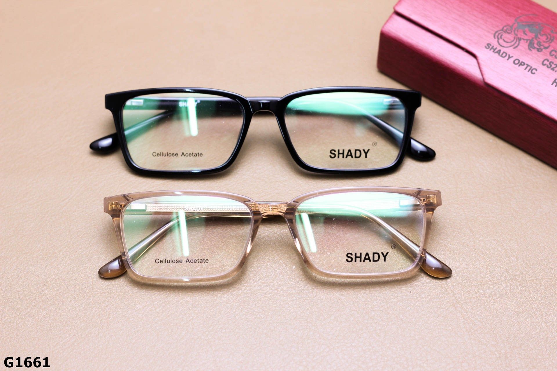 Gọng Kính Cận Dáng Vuông Thời Trang Unisex, Chất Nhựa Acetate Nguyên Khối SHADY - G1661