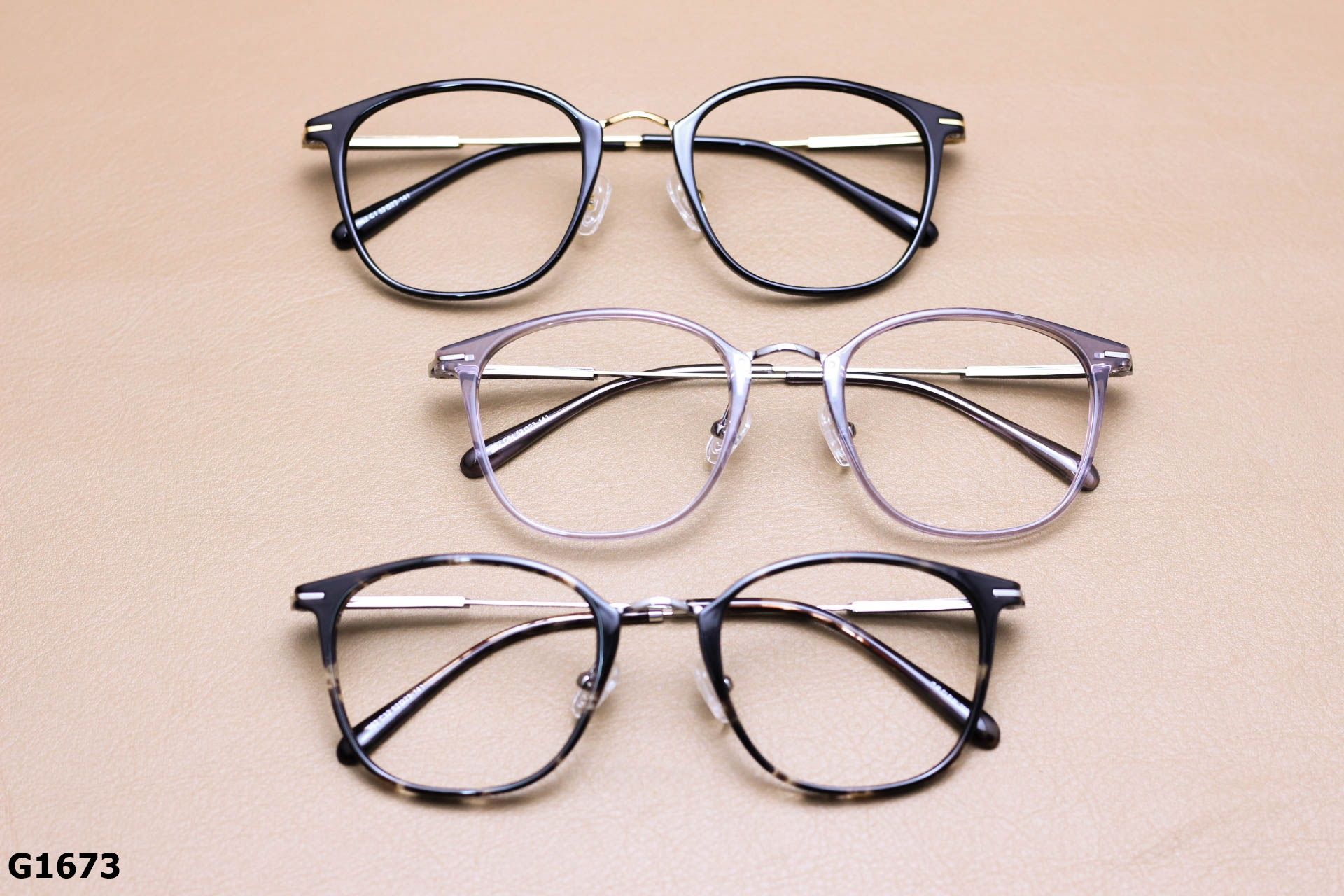Gọng Kính Cận Nhựa Dẻo TR - Hợp Kim, Dáng Vuông Bầu Unisex - G1673