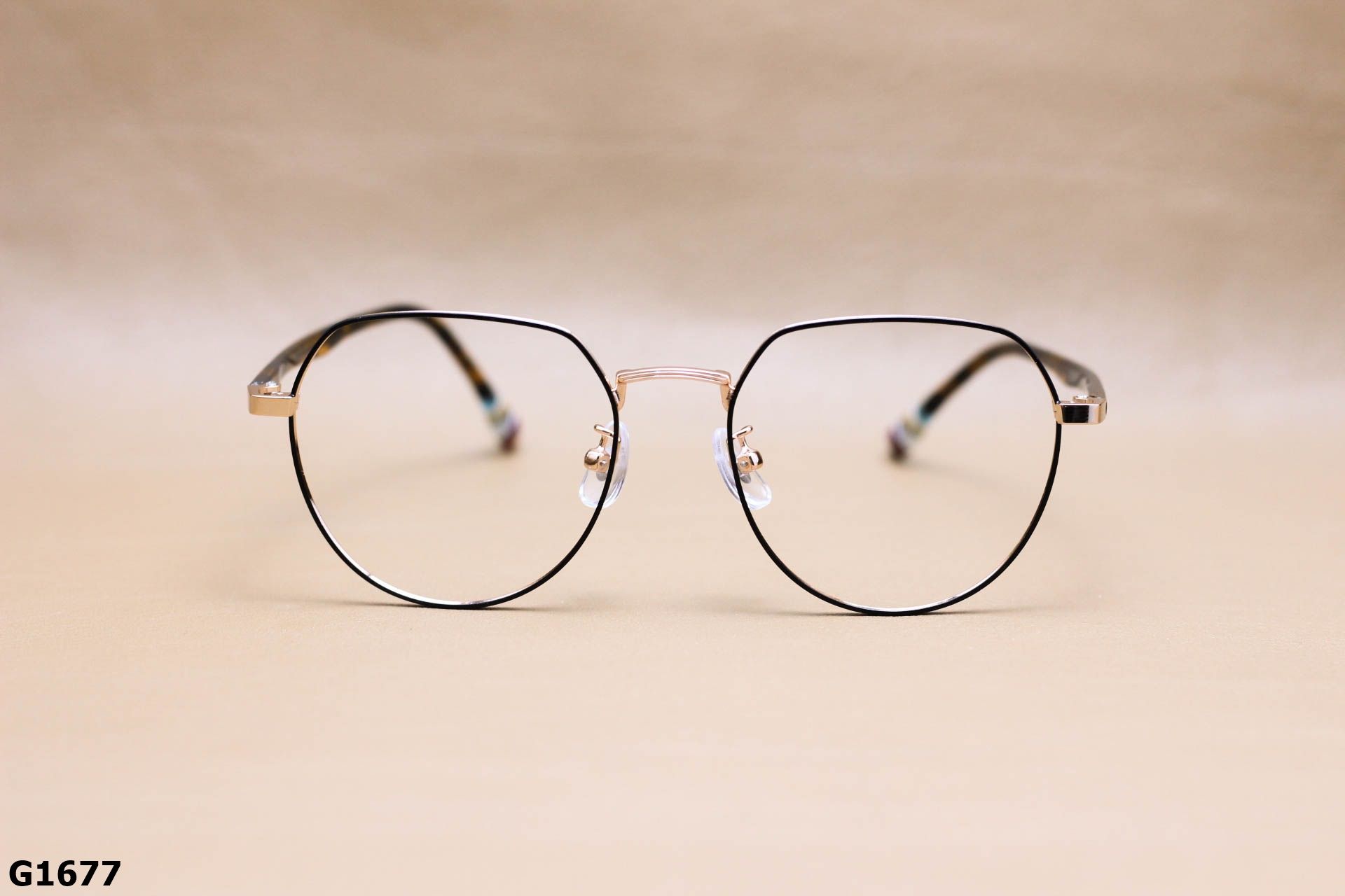 Gọng Kính Cận Lục Giác Thời Trang Unisex, Titanium Cao Cấp Thanh Mảnh - G1677