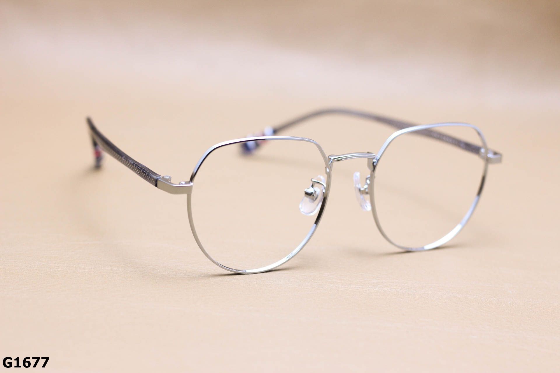 Gọng Kính Cận Lục Giác Thời Trang Unisex, Titanium Cao Cấp Thanh Mảnh - G1677