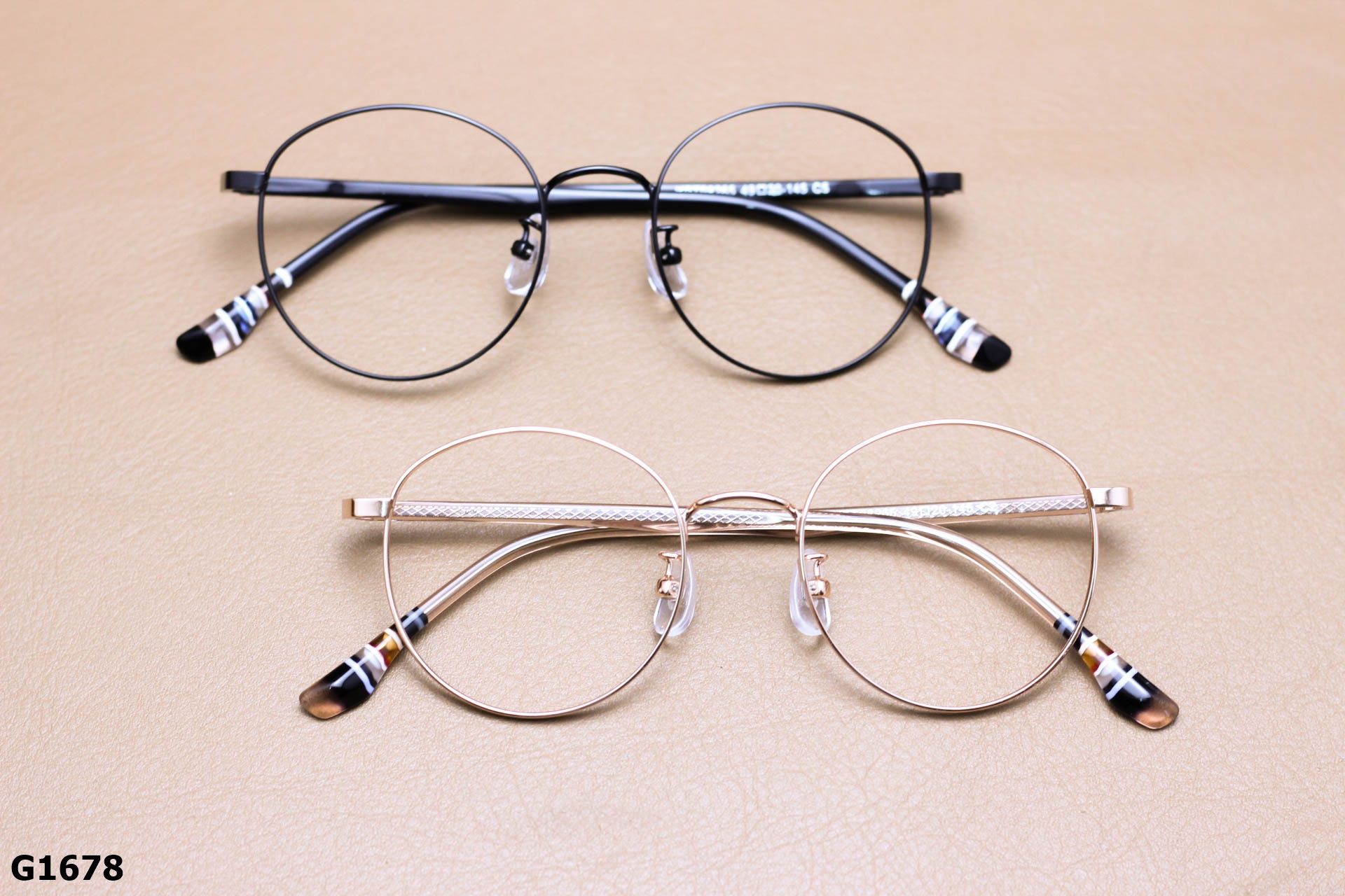 Gọng Kính Cận Tròn Ngố Thời Trang Unisex, Titanium Cao Cấp Thanh Mảnh - G1678