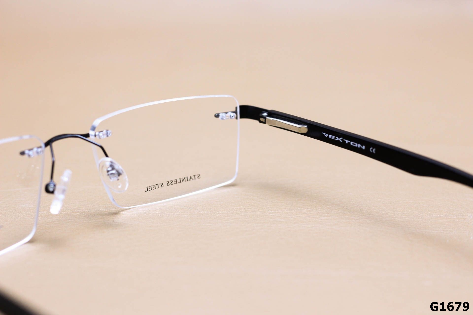 Gọng Kính Cận Khoan Ốc Thép Không Gỉ REXTON, Nhựa Acetate Nguyên Khối Unisex - G1679
