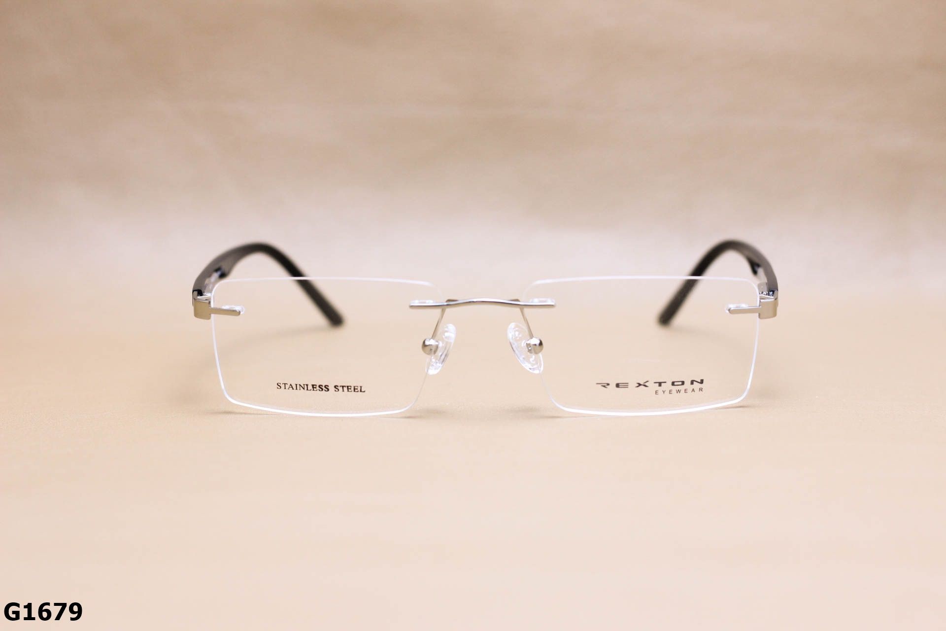 Gọng Kính Cận Khoan Ốc Thép Không Gỉ REXTON, Nhựa Acetate Nguyên Khối Unisex - G1679