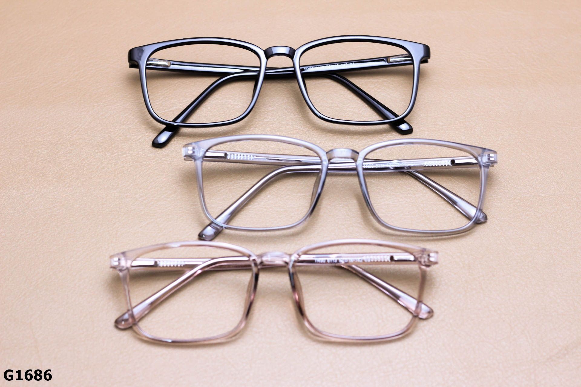 Gọng Kính Cận Nhựa Dẻo TR90, Dáng Vuông Thời Trang Unisex Thanh Mảnh - G1686