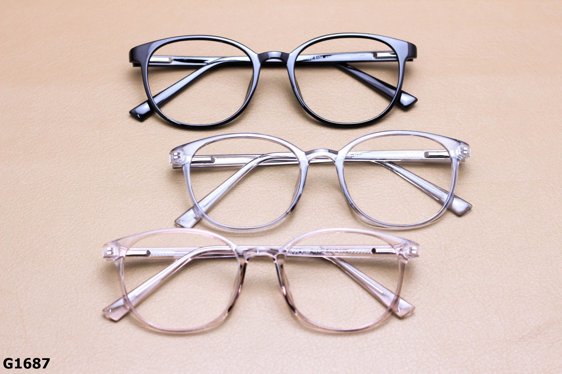 Gọng Kính Cận Nhựa Dẻo TR90, Dáng Vuông Bầu Thời Trang Unisex Thanh Mảnh - G1687
