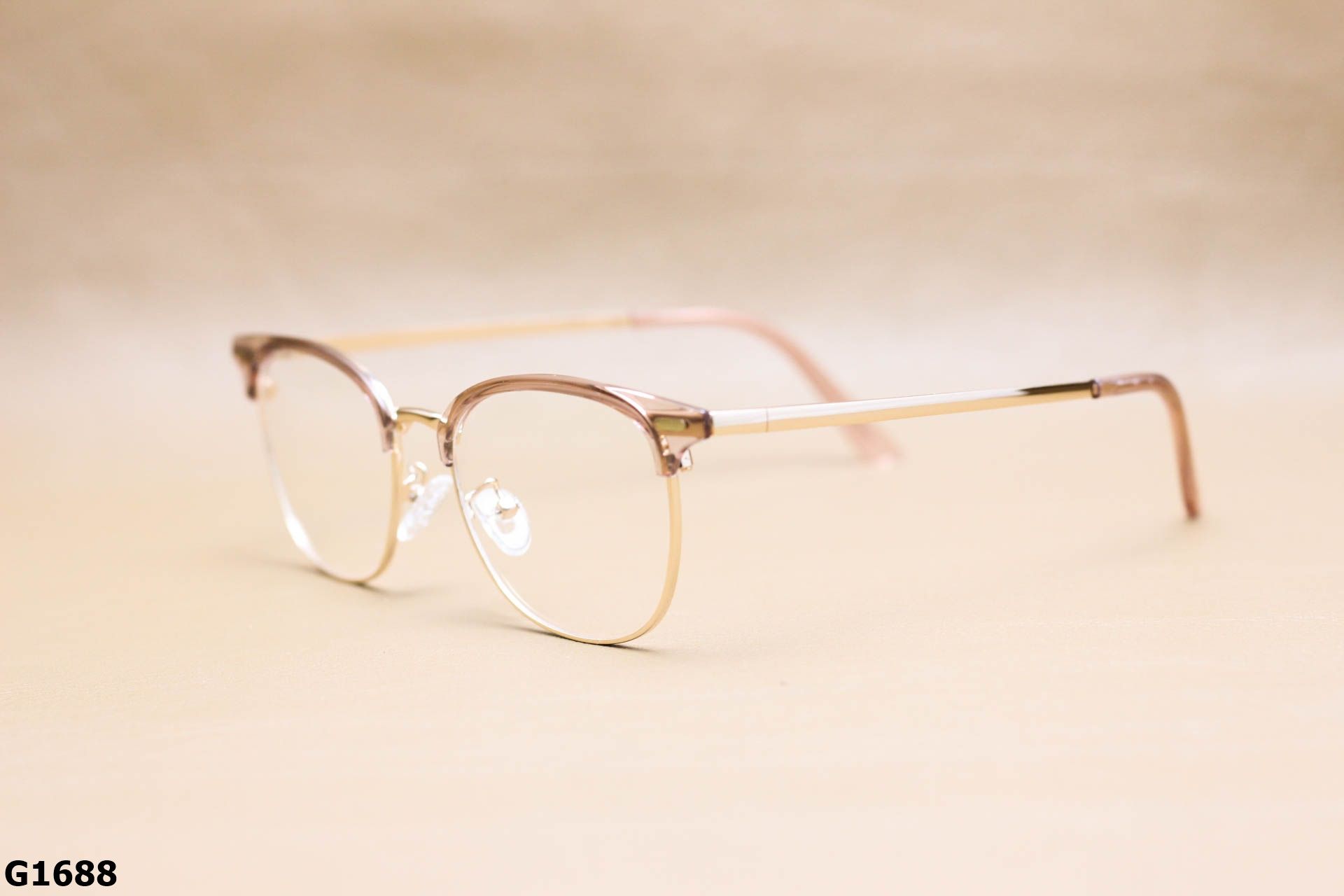 Gọng Kính Cận Clubmaster Mắt Mèo Thời Trang Unisex, Chất Hợp Kim Cao Cấp - G1688
