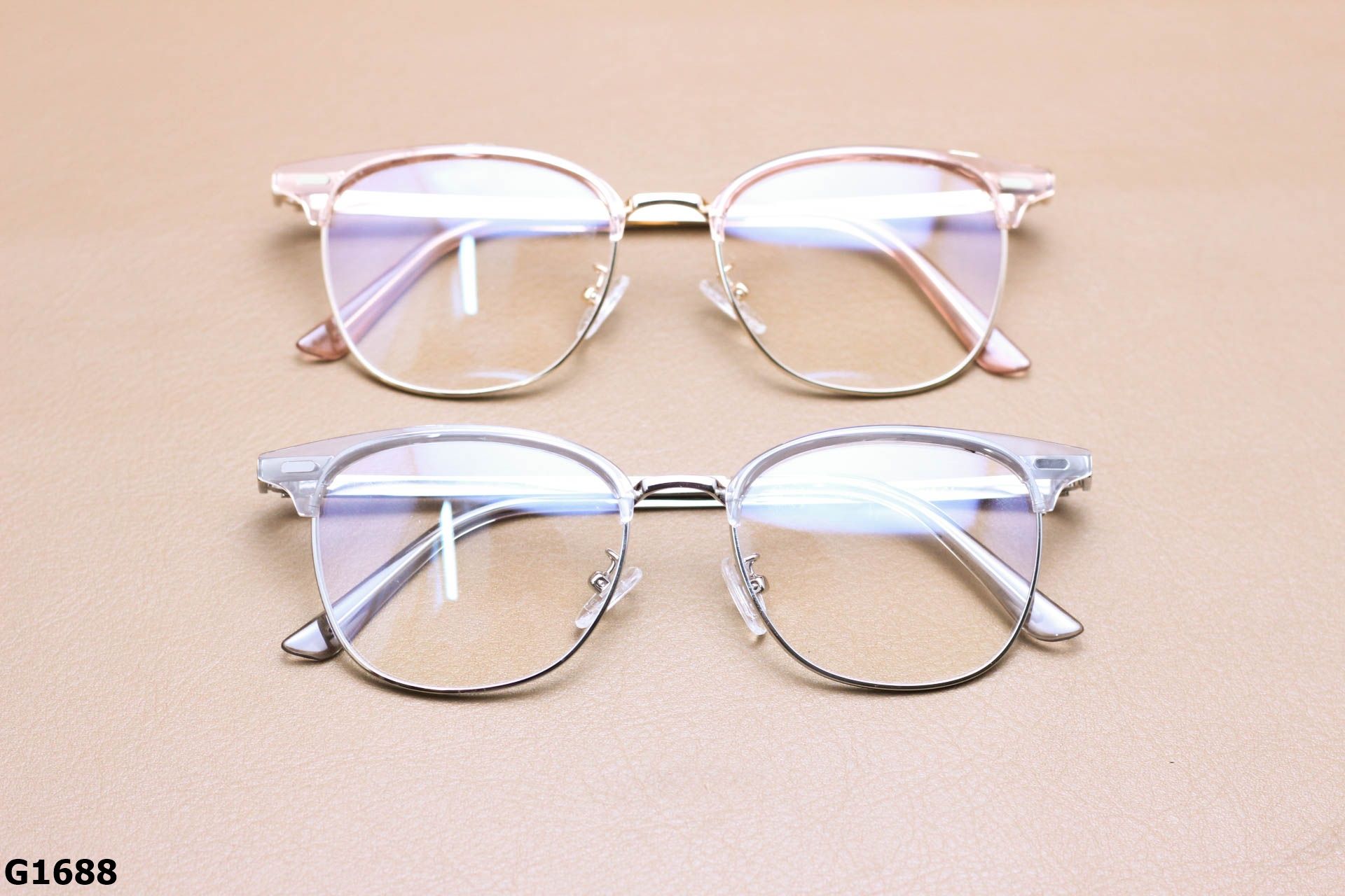 Gọng Kính Cận Clubmaster Mắt Mèo Thời Trang Unisex, Chất Hợp Kim Cao Cấp - G1688