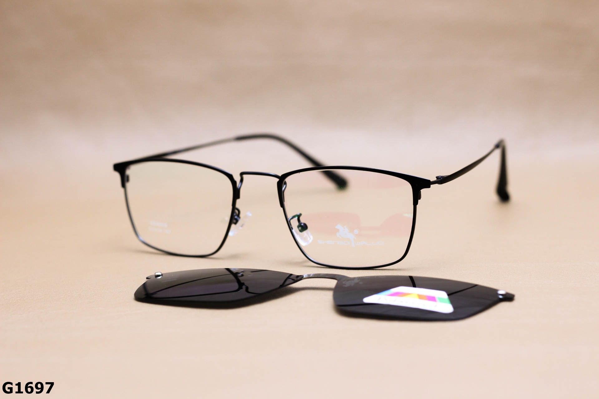 Gọng Kính 2 Trong 1 Thời Trang Nam, Tròng Mát Polarized Chống Phân Cực - G1697