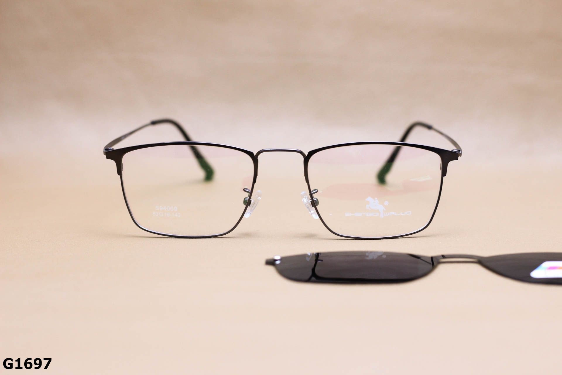 Gọng Kính 2 Trong 1 Thời Trang Nam, Tròng Mát Polarized Chống Phân Cực - G1697