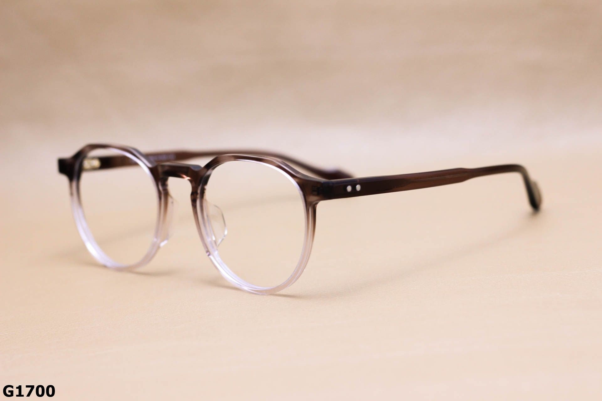 Gọng Kính Cận Dáng Tròn Ngố Thời Trang Unisex, Chất Nhựa Acetate Nguyên Khối Cao Cấp - G1700