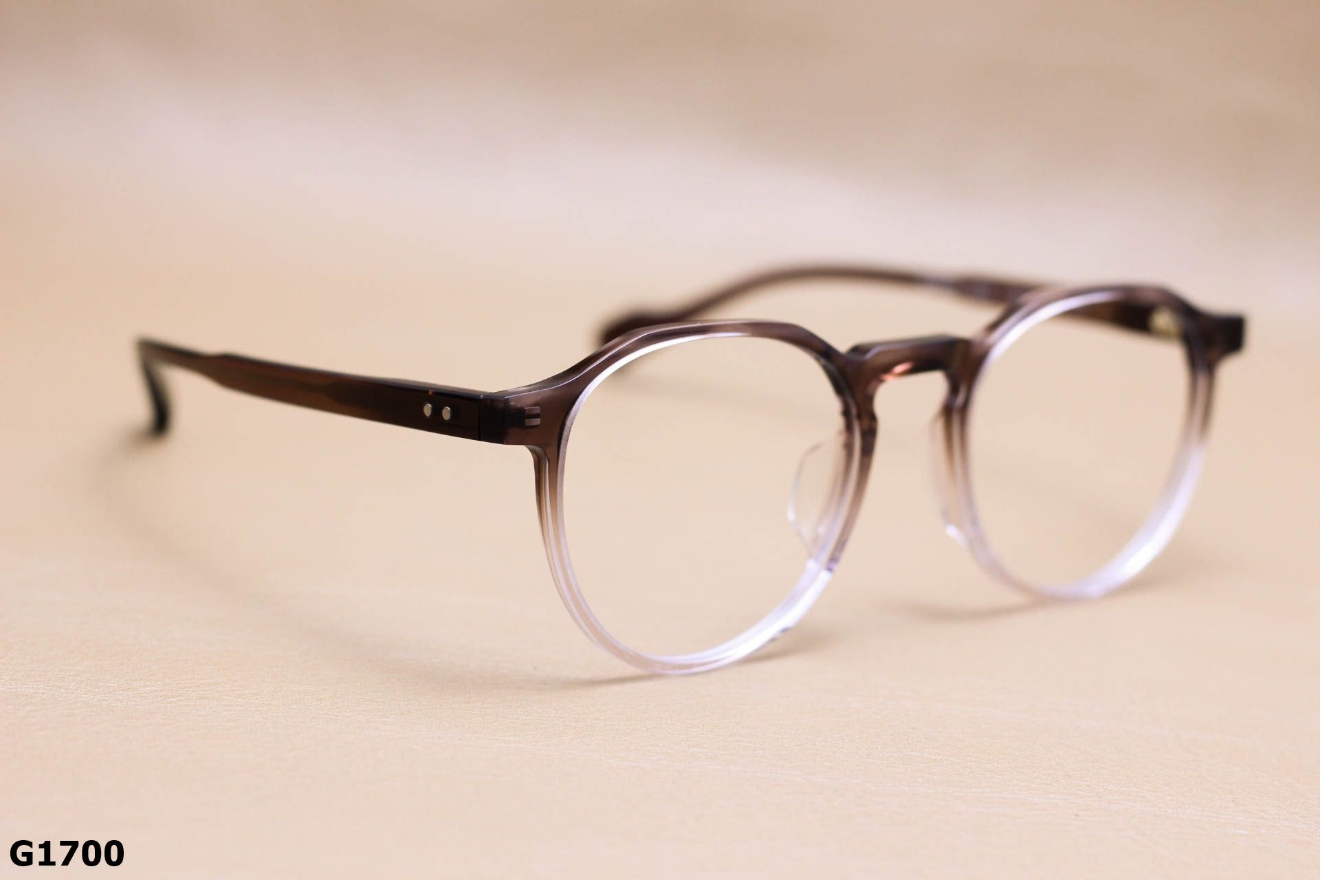Gọng Kính Cận Dáng Tròn Ngố Thời Trang Unisex, Chất Nhựa Acetate Nguyên Khối Cao Cấp - G1700
