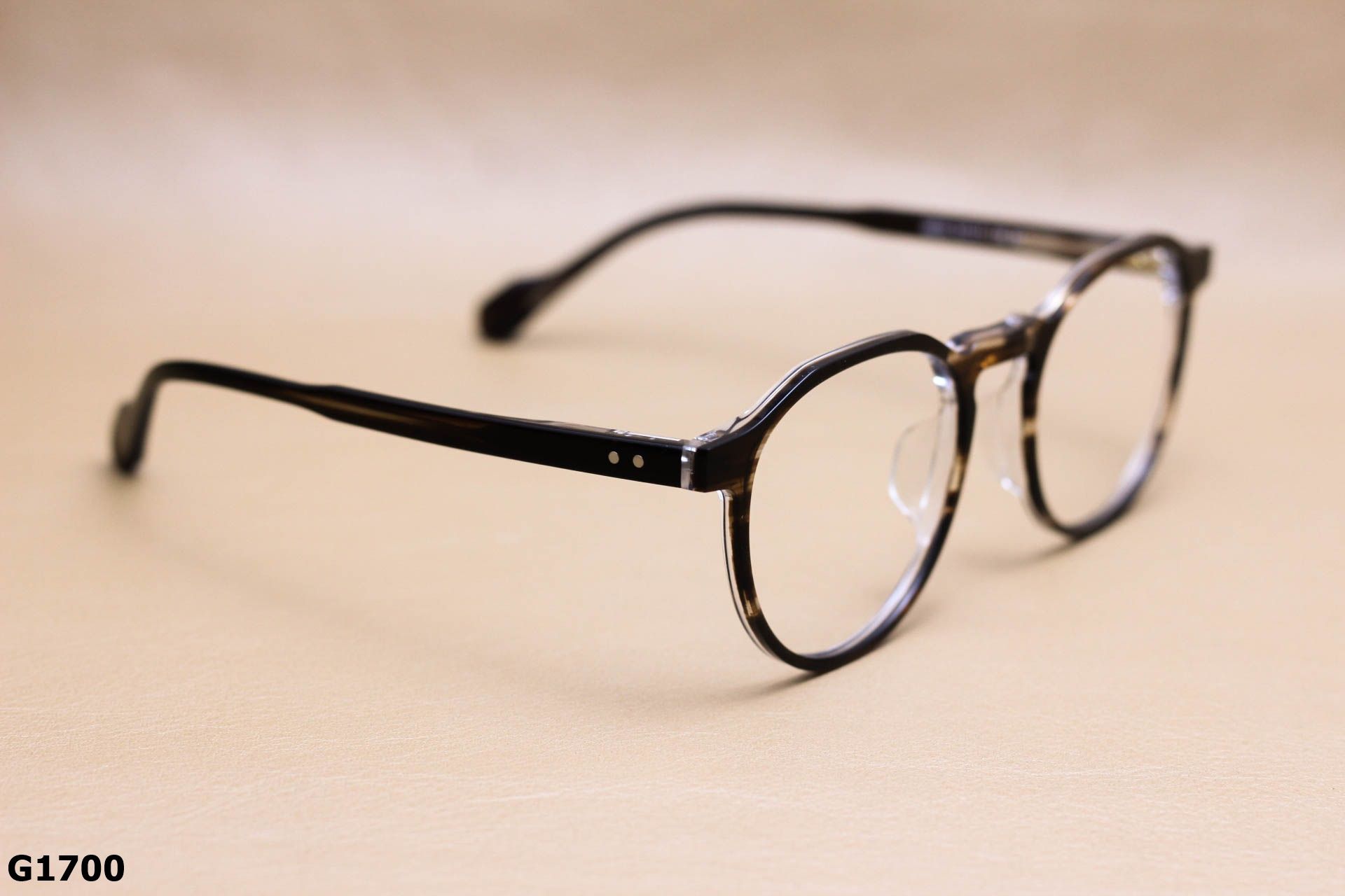 Gọng Kính Cận Dáng Tròn Ngố Thời Trang Unisex, Chất Nhựa Acetate Nguyên Khối Cao Cấp - G1700