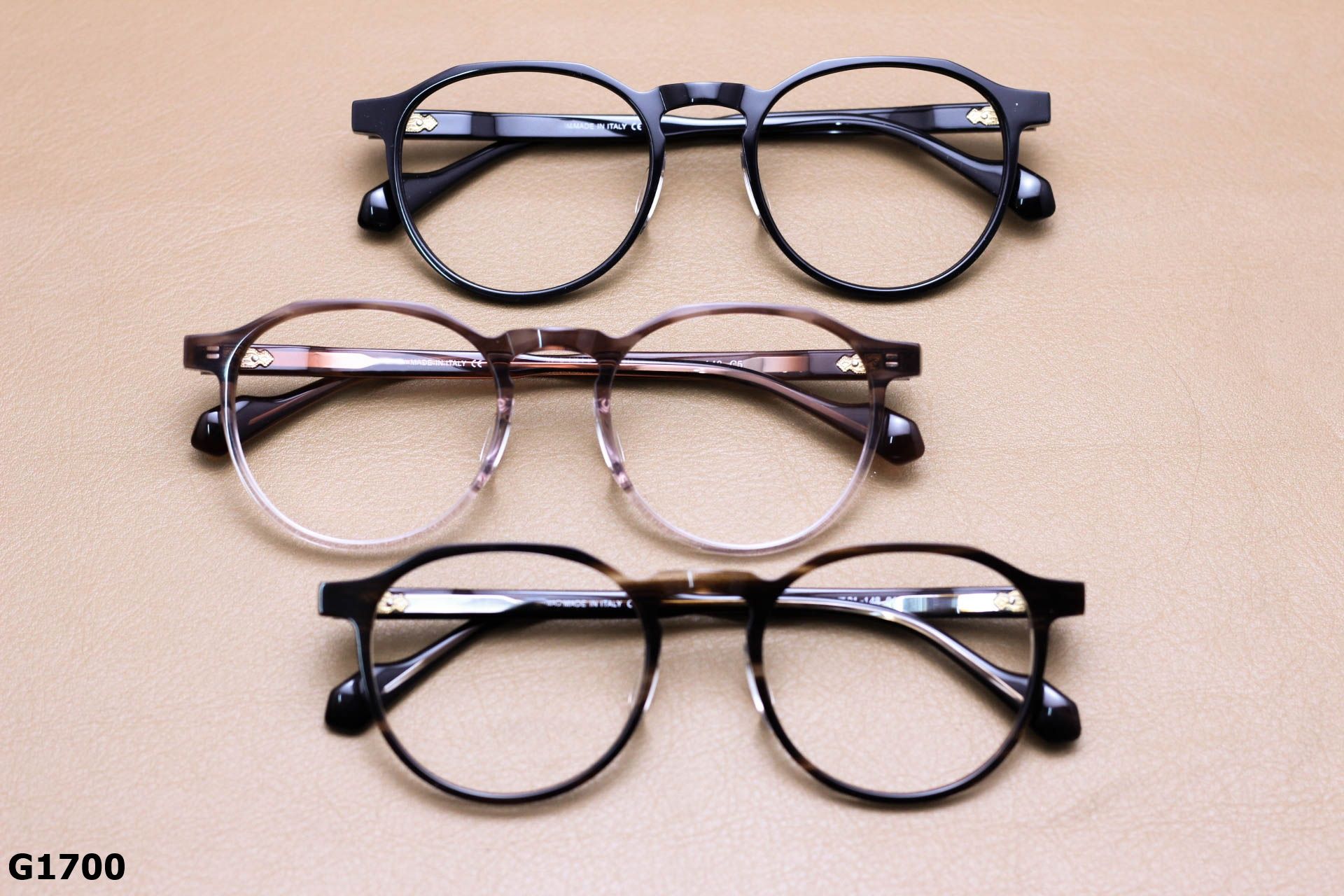 Gọng Kính Cận Dáng Tròn Ngố Thời Trang Unisex, Chất Nhựa Acetate Nguyên Khối Cao Cấp - G1700