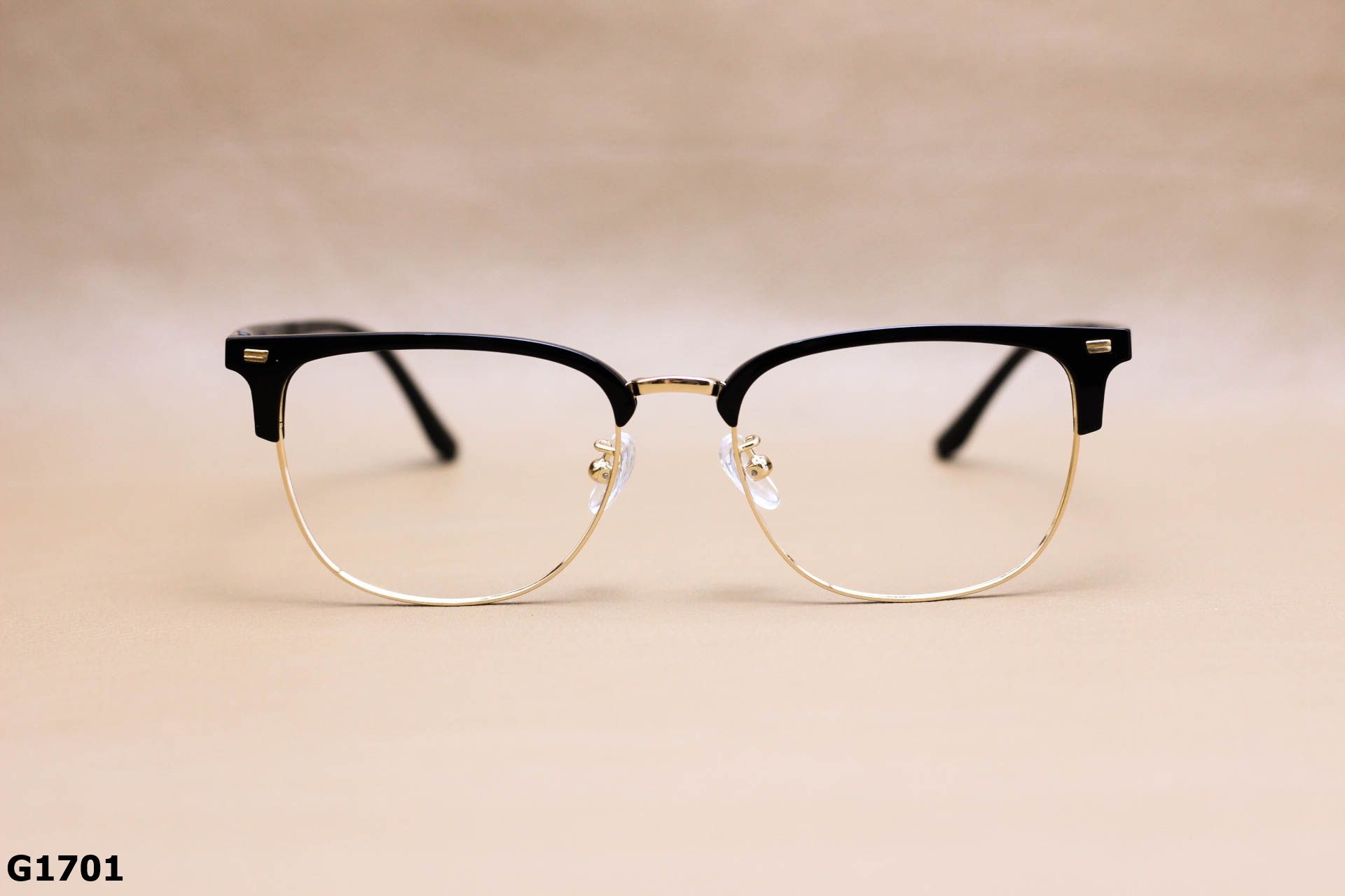 Gọng Kính Cận Clubmaster Unisex, Chất Hợp Kim Cao Cấp Thanh Mảnh - G1701