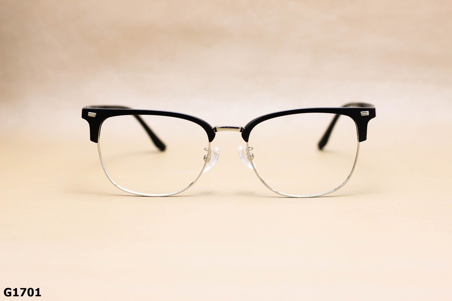 Gọng Kính Cận Clubmaster Unisex, Chất Hợp Kim Cao Cấp Thanh Mảnh - G1701