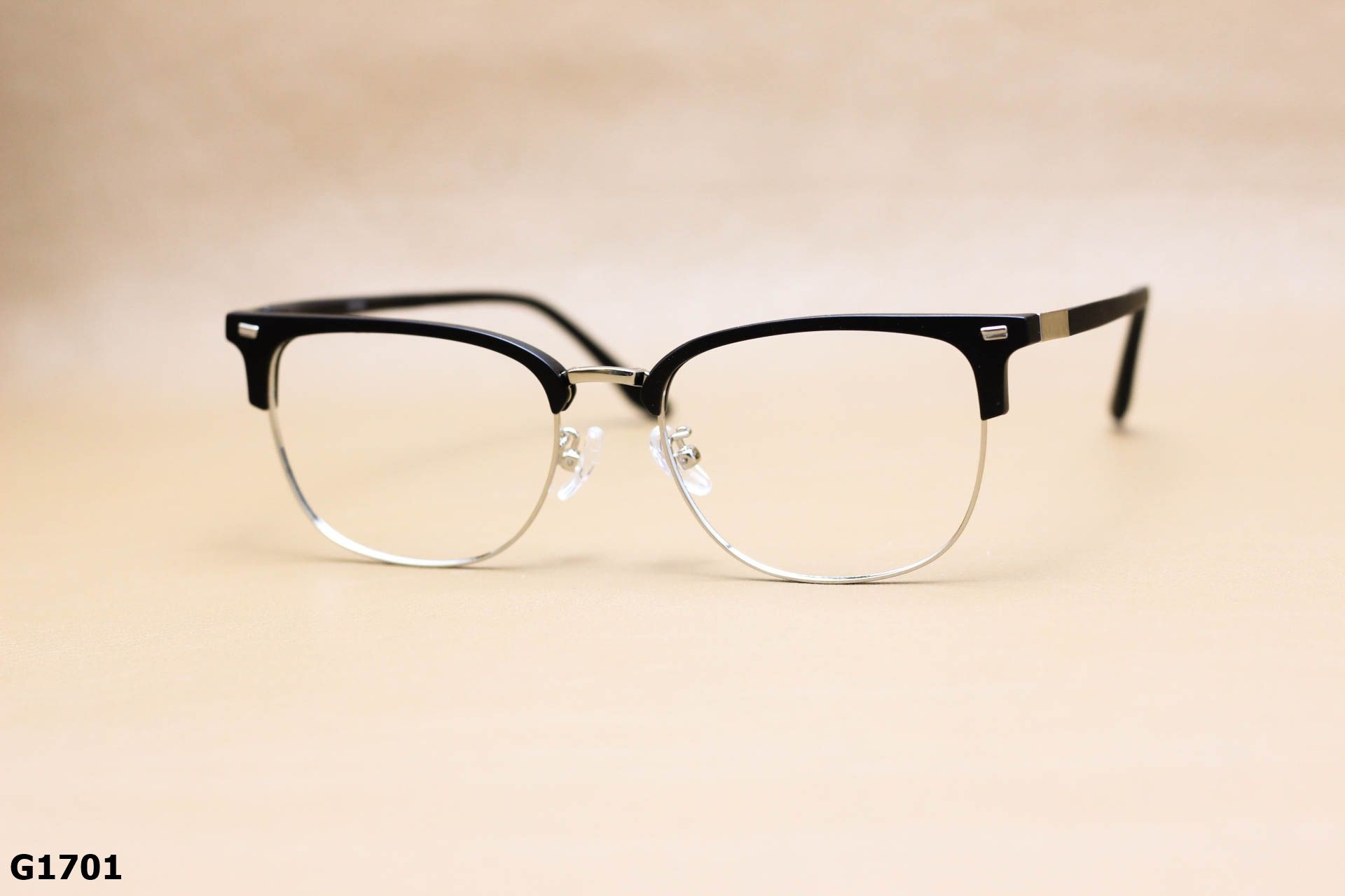 Gọng Kính Cận Clubmaster Unisex, Chất Hợp Kim Cao Cấp Thanh Mảnh - G1701