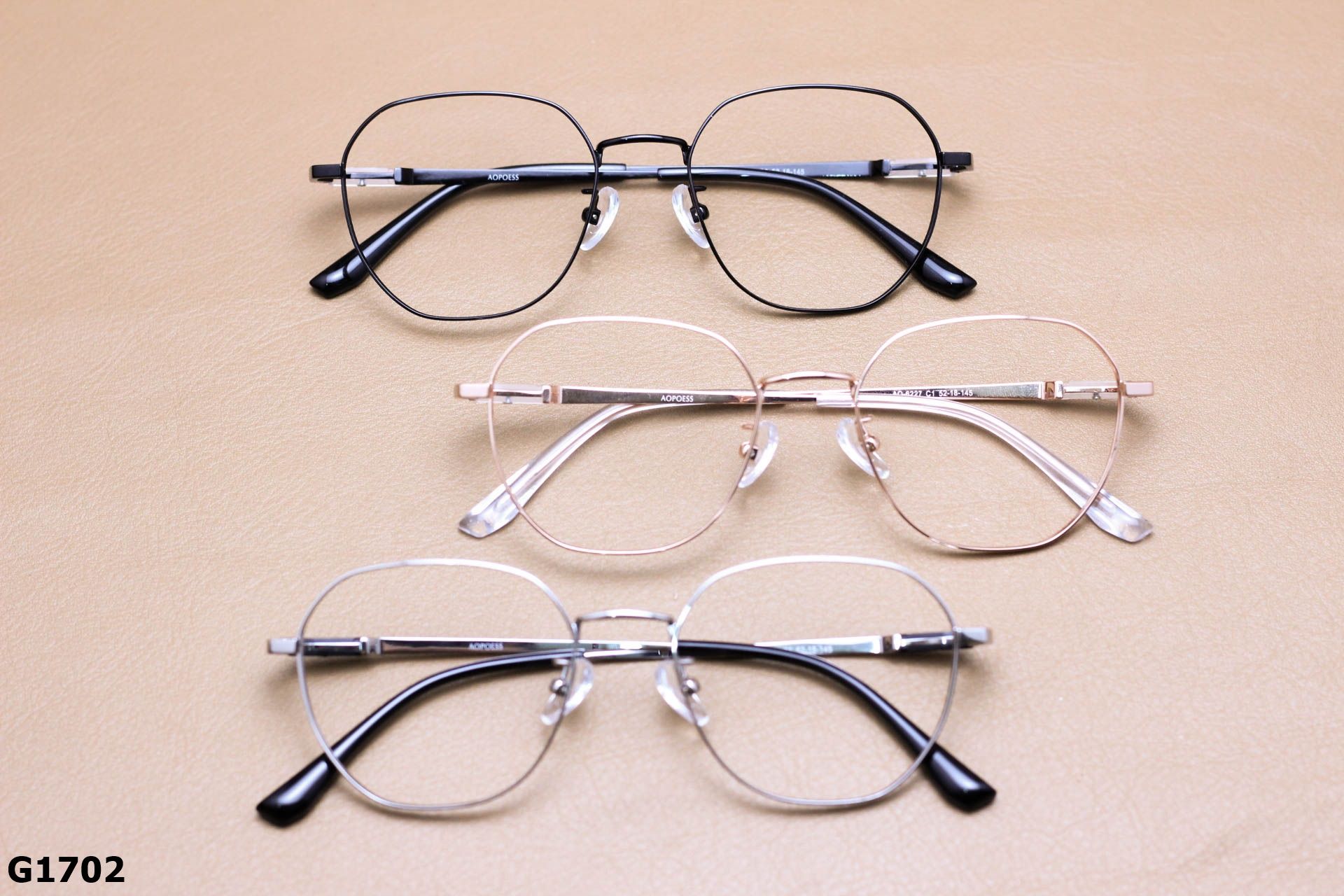 Gọng Kính Cận Hợp Kim Cao Cấp, Dáng Lục Giác Thanh Mảnh Unisex - G1702