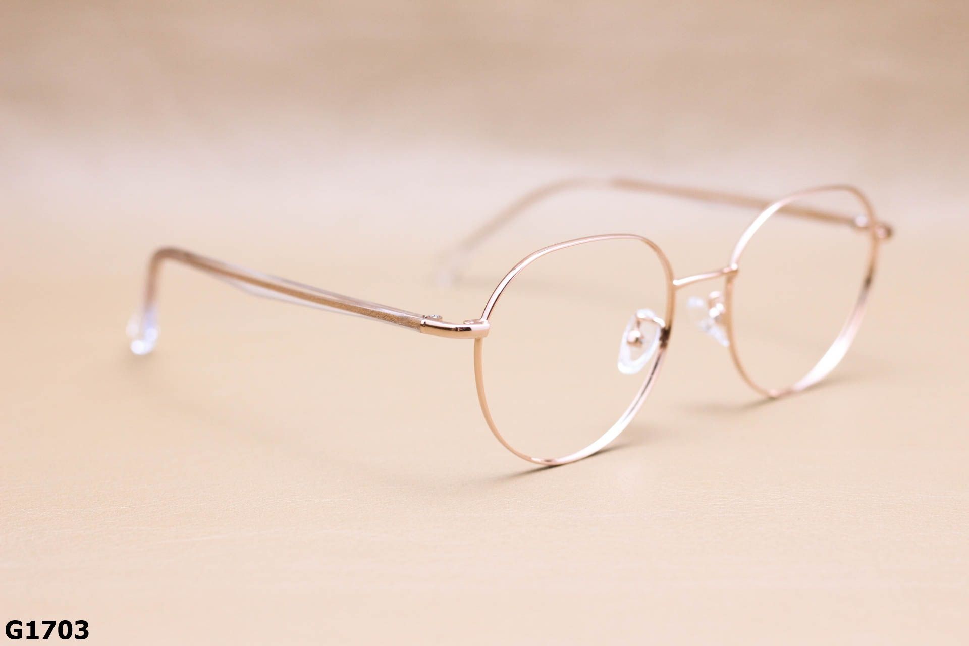Gọng Kính Cận Tròn Ngố Cách Điệu Thời Trang Unisex, Hợp Kim Thanh Mảnh - G1703