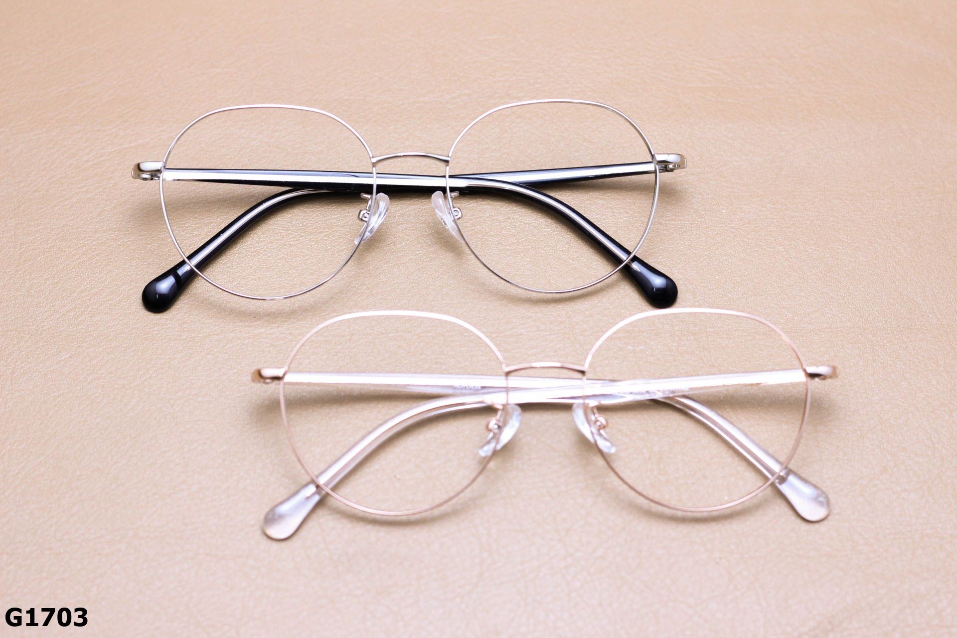 Gọng Kính Cận Tròn Ngố Cách Điệu Thời Trang Unisex, Hợp Kim Thanh Mảnh - G1703