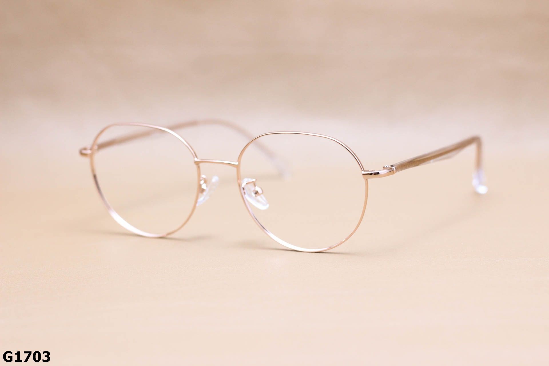 Gọng Kính Cận Tròn Ngố Cách Điệu Thời Trang Unisex, Hợp Kim Thanh Mảnh - G1703
