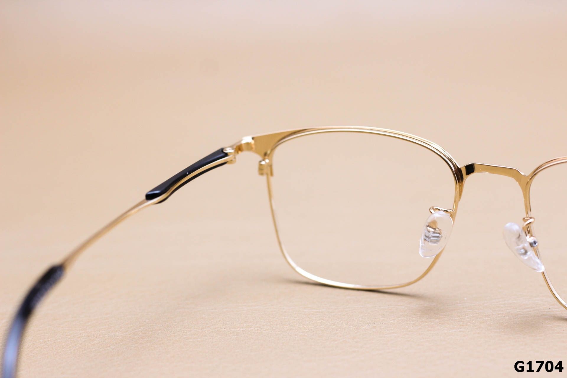 Gọng Kính Cận Hợp Kim Cao Cấp, Dáng Vuông Clubmaster Thanh Mảnh Unisex - G1704