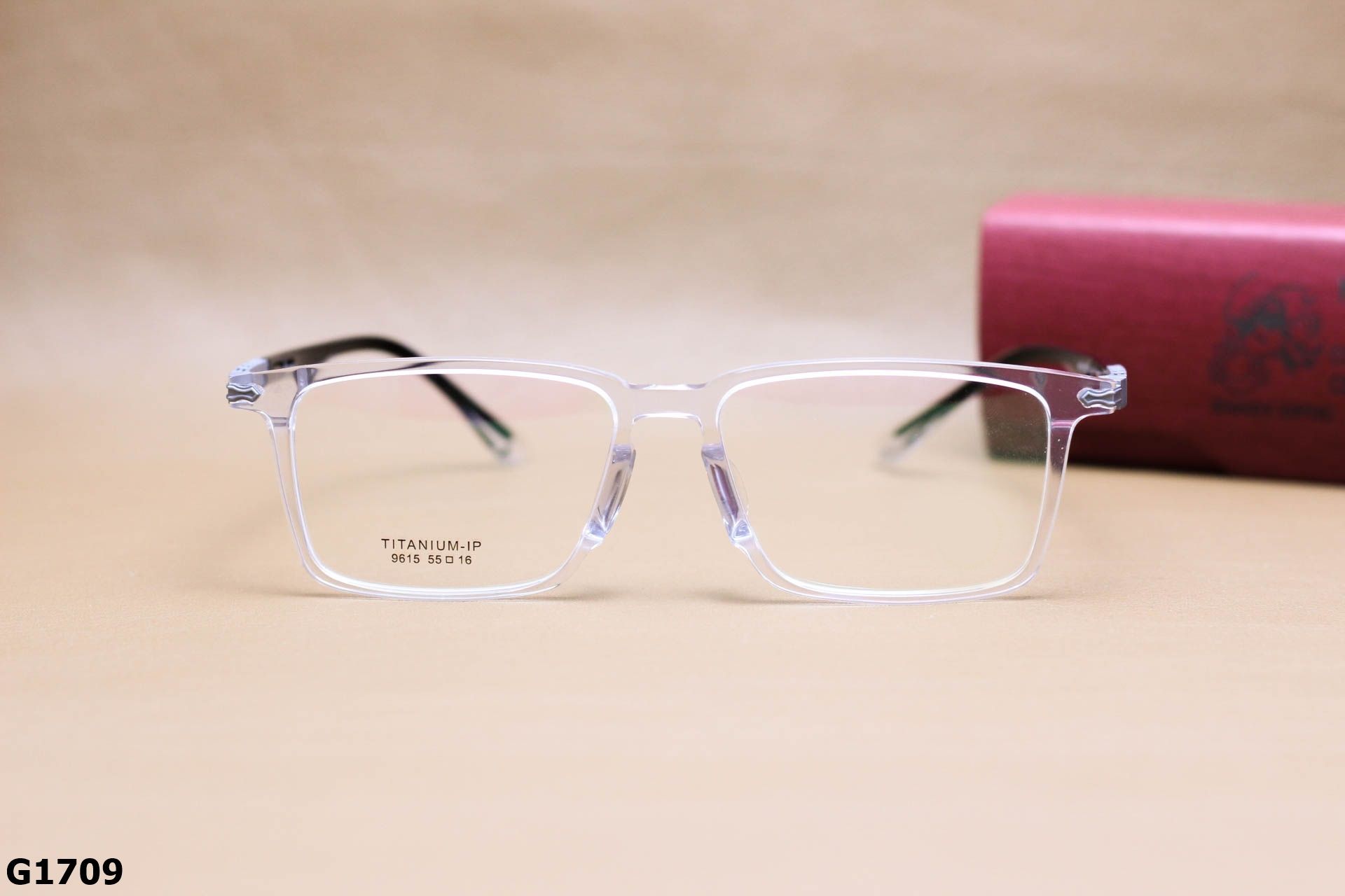 Gọng Kính Cận Dáng Vuông Thời Trang Unisex, Chất Liệu Titanium IP Cao Cấp - G1709