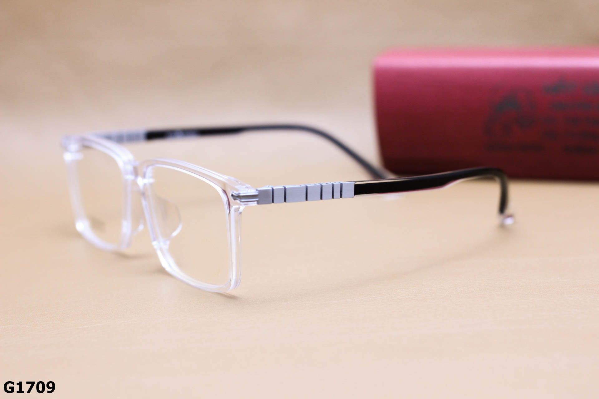 Gọng Kính Cận Dáng Vuông Thời Trang Unisex, Chất Liệu Titanium IP Cao Cấp - G1709