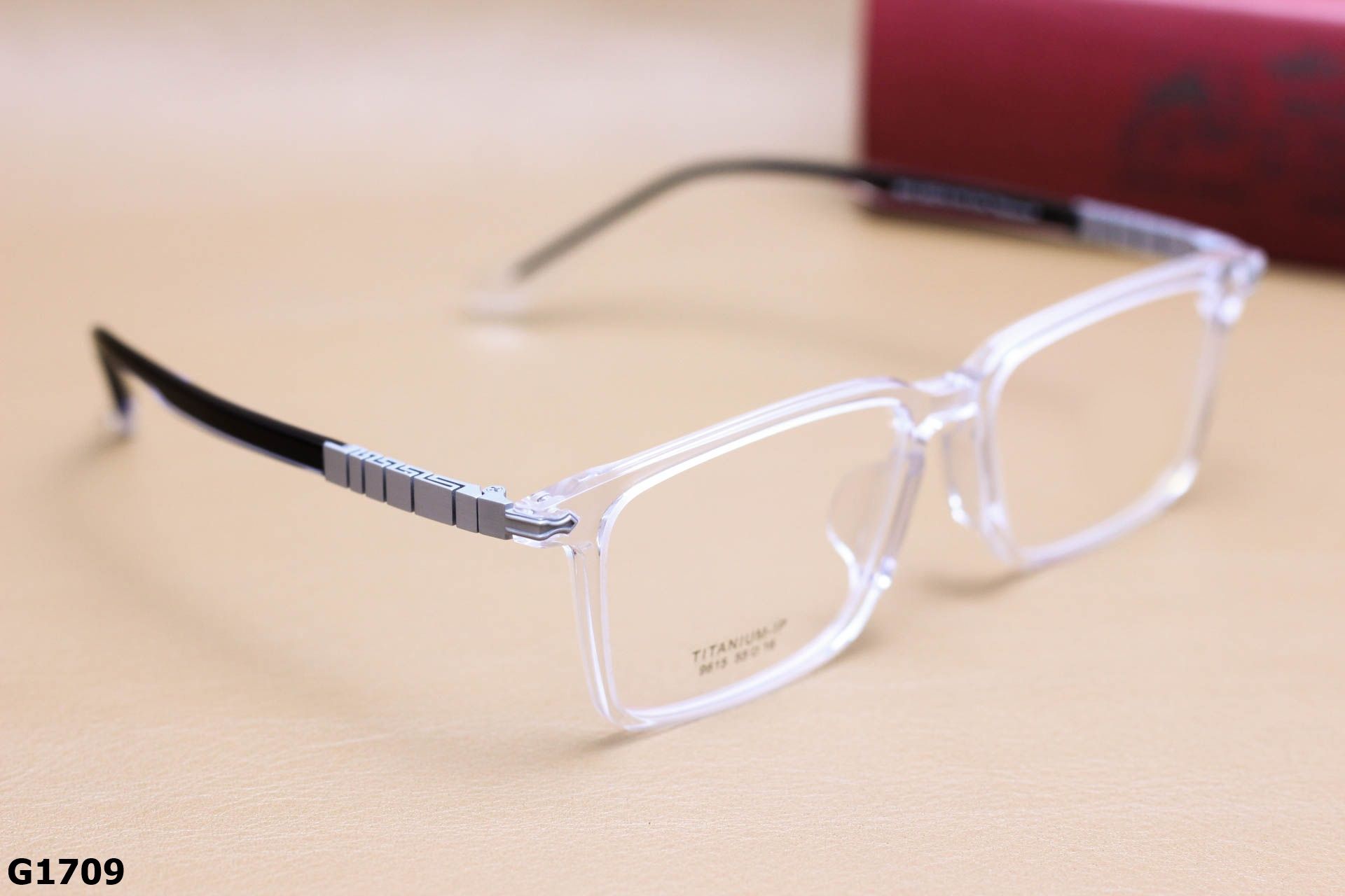 Gọng Kính Cận Dáng Vuông Thời Trang Unisex, Chất Liệu Titanium IP Cao Cấp - G1709
