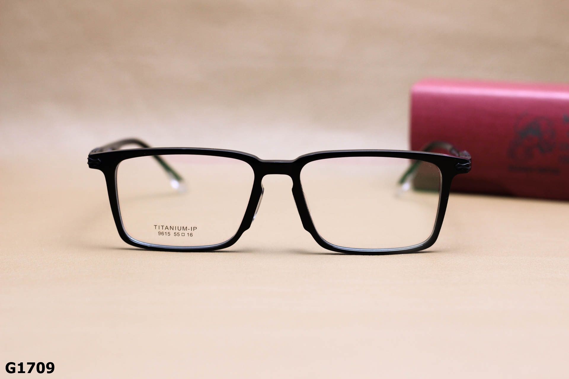 Gọng Kính Cận Dáng Vuông Thời Trang Unisex, Chất Liệu Titanium IP Cao Cấp - G1709