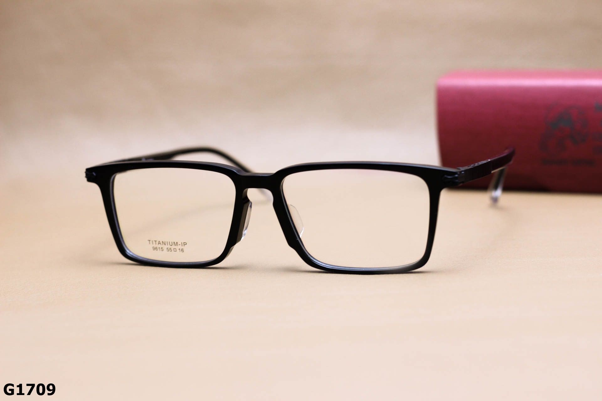 Gọng Kính Cận Dáng Vuông Thời Trang Unisex, Chất Liệu Titanium IP Cao Cấp - G1709