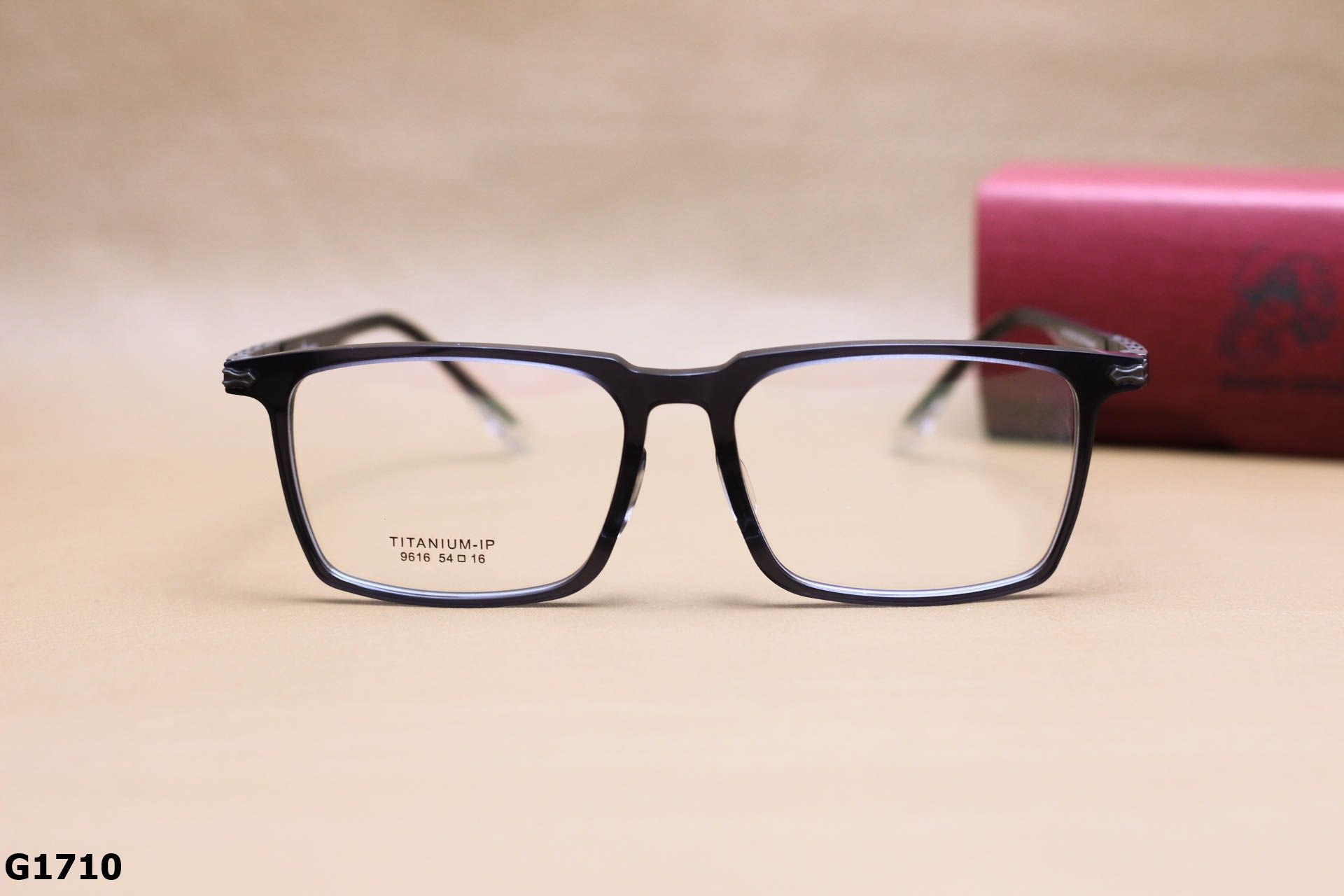 Gọng Kính Cận Dáng Vuông Thời Trang Unisex, Chất Liệu Titanium IP Cao Cấp - G1710