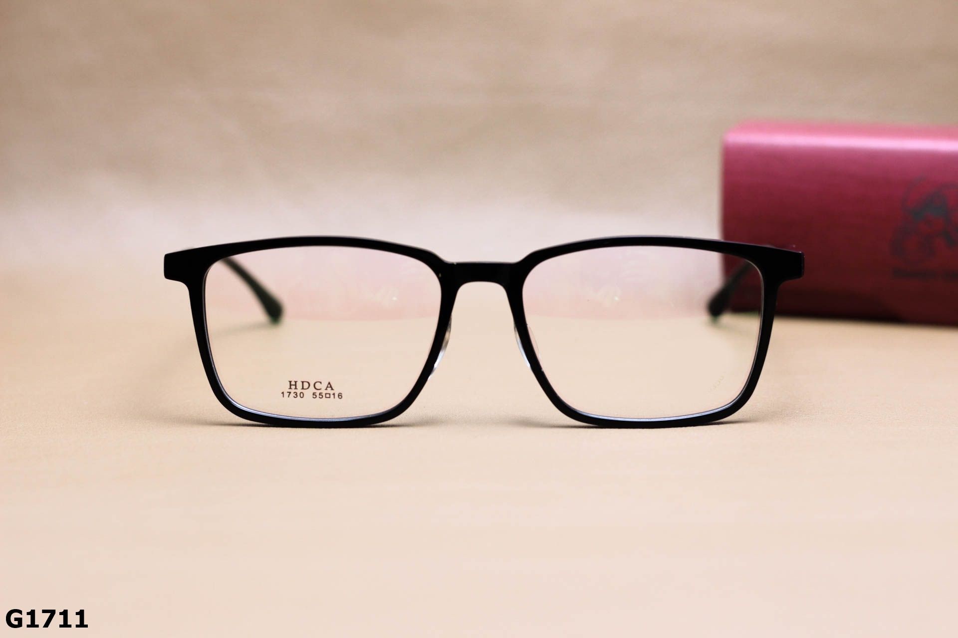 Gọng Kính Cận Dáng Vuông Bầu Unisex, Chất Nhựa Acetate Nguyên Khối Cao Cấp - G1711