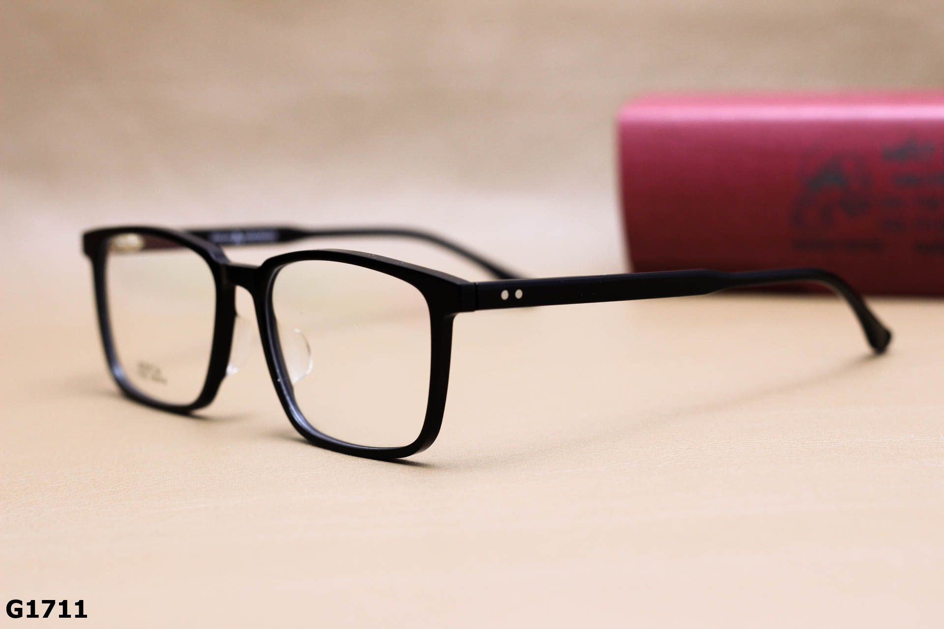 Gọng Kính Cận Dáng Vuông Bầu Unisex, Chất Nhựa Acetate Nguyên Khối Cao Cấp - G1711